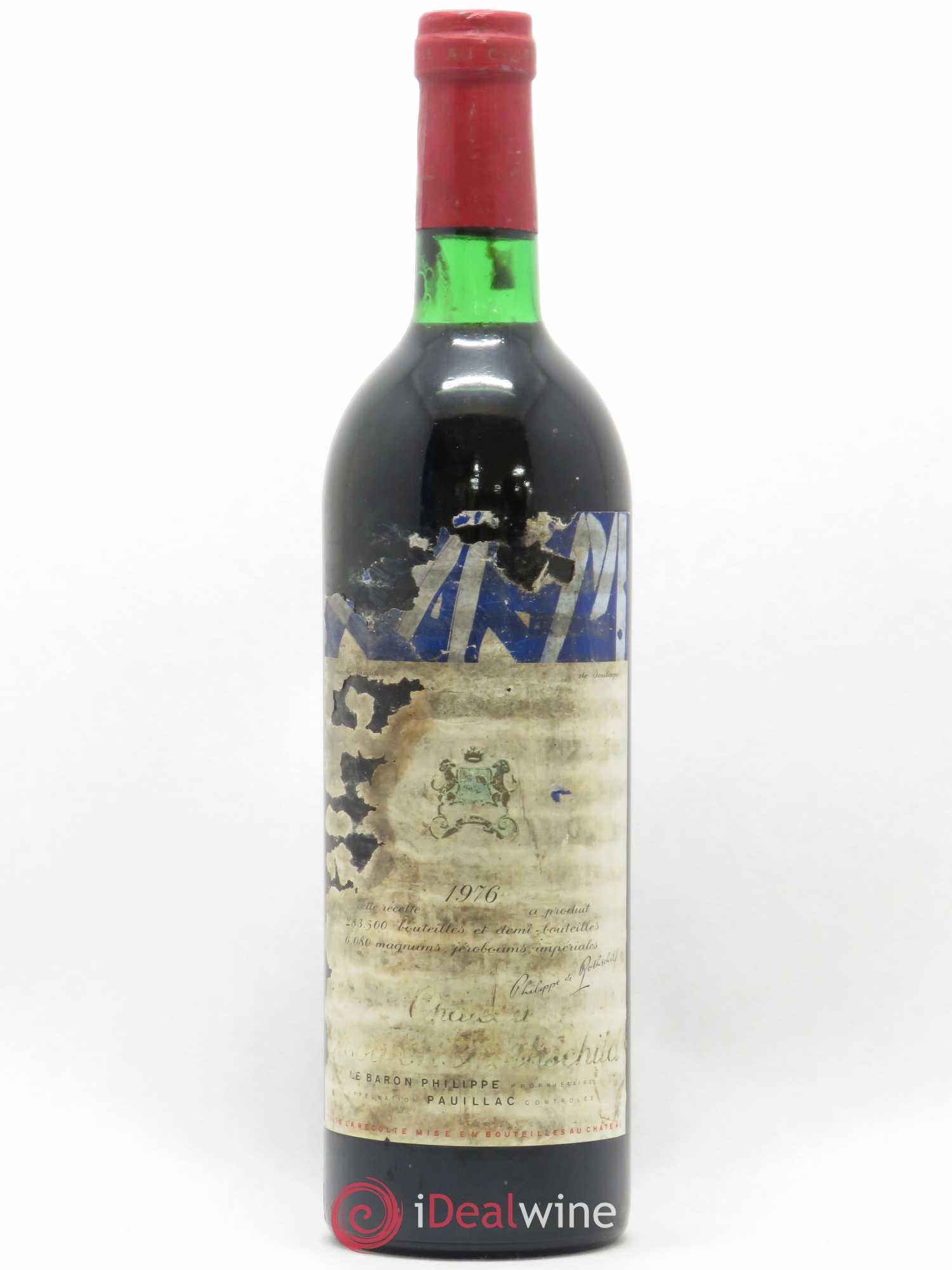 Château Mouton Rothschild 1er Grand Cru Classé 1976 - Lot de 1 bouteille - 0