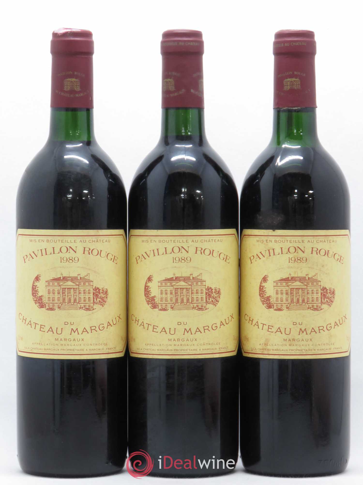 Pavillon Rouge du Château Margaux Second Vin 1989 - Lot de 3 bouteilles - 0