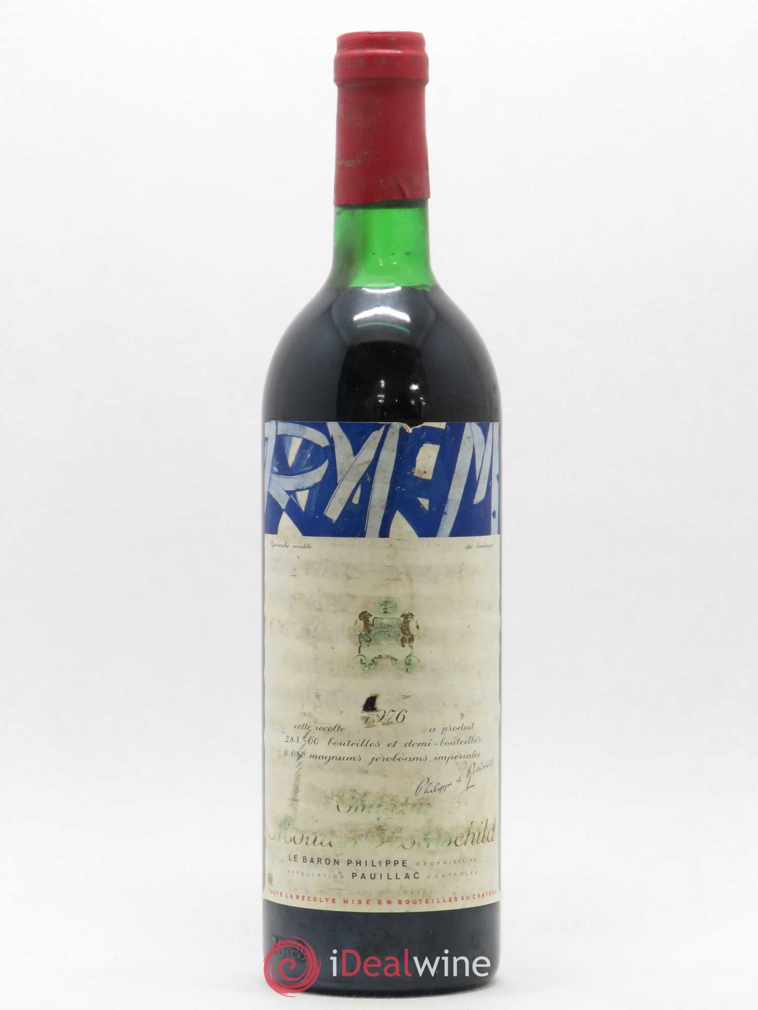 Château Mouton Rothschild 1er Grand Cru Classé 1976 - Lot de 1 bouteille - 0