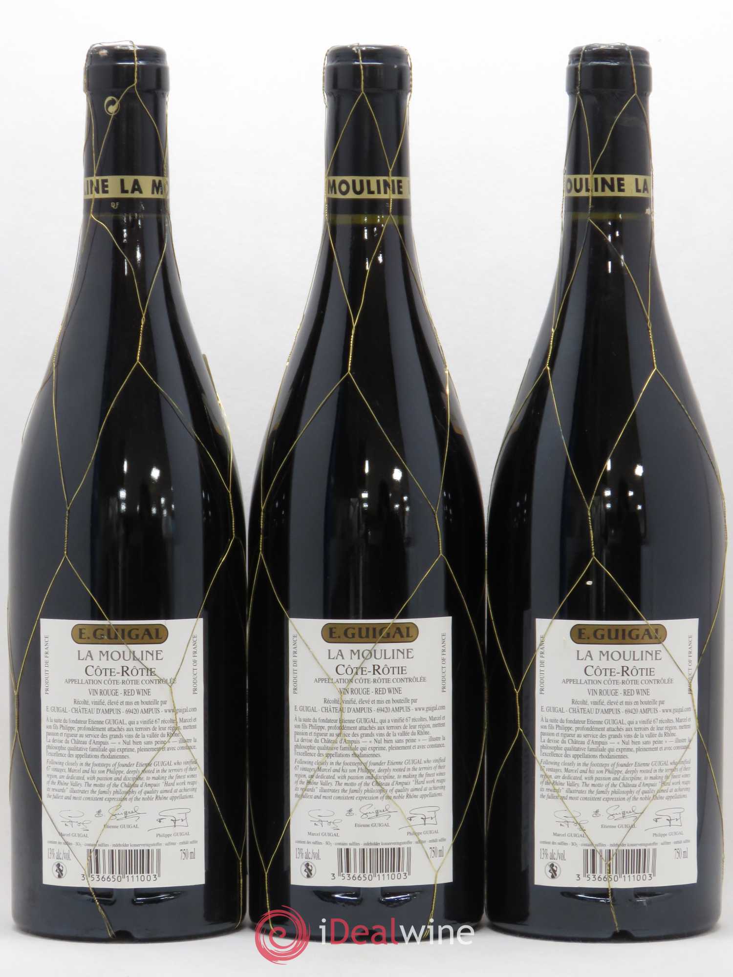 Côte-Rôtie La Mouline Guigal 2004 - Lot de 3 bouteilles - 1