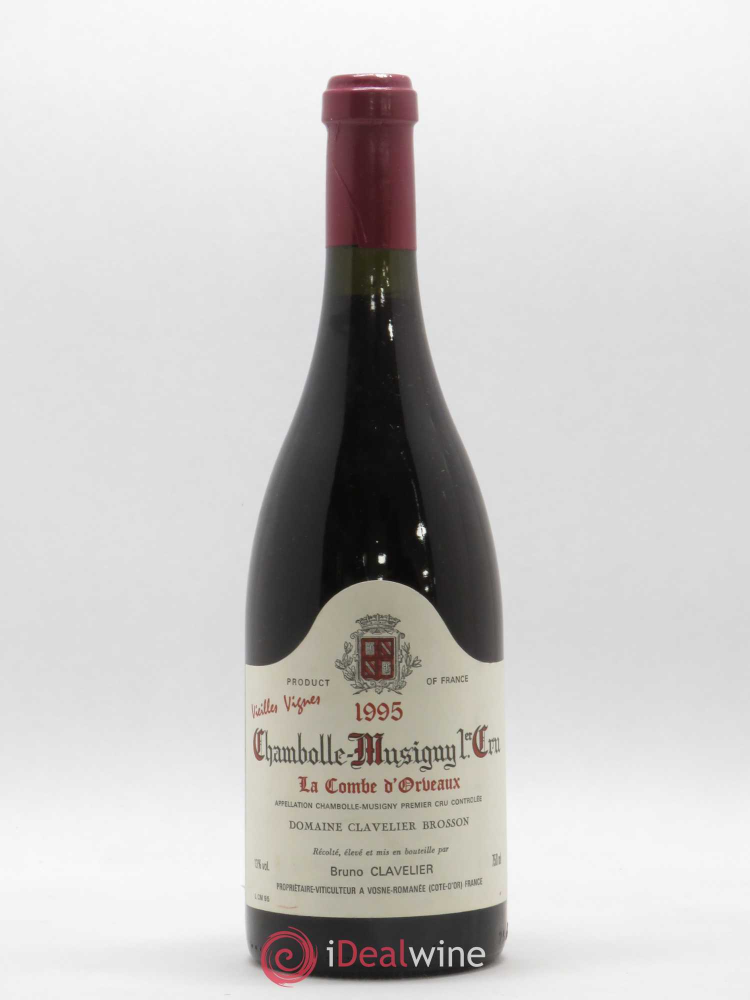 Chambolle-Musigny 1er Cru La Combe d'Orveaux Vieilles Vignes Bruno Clavelier 1995 - Lot de 1 bouteille - 0