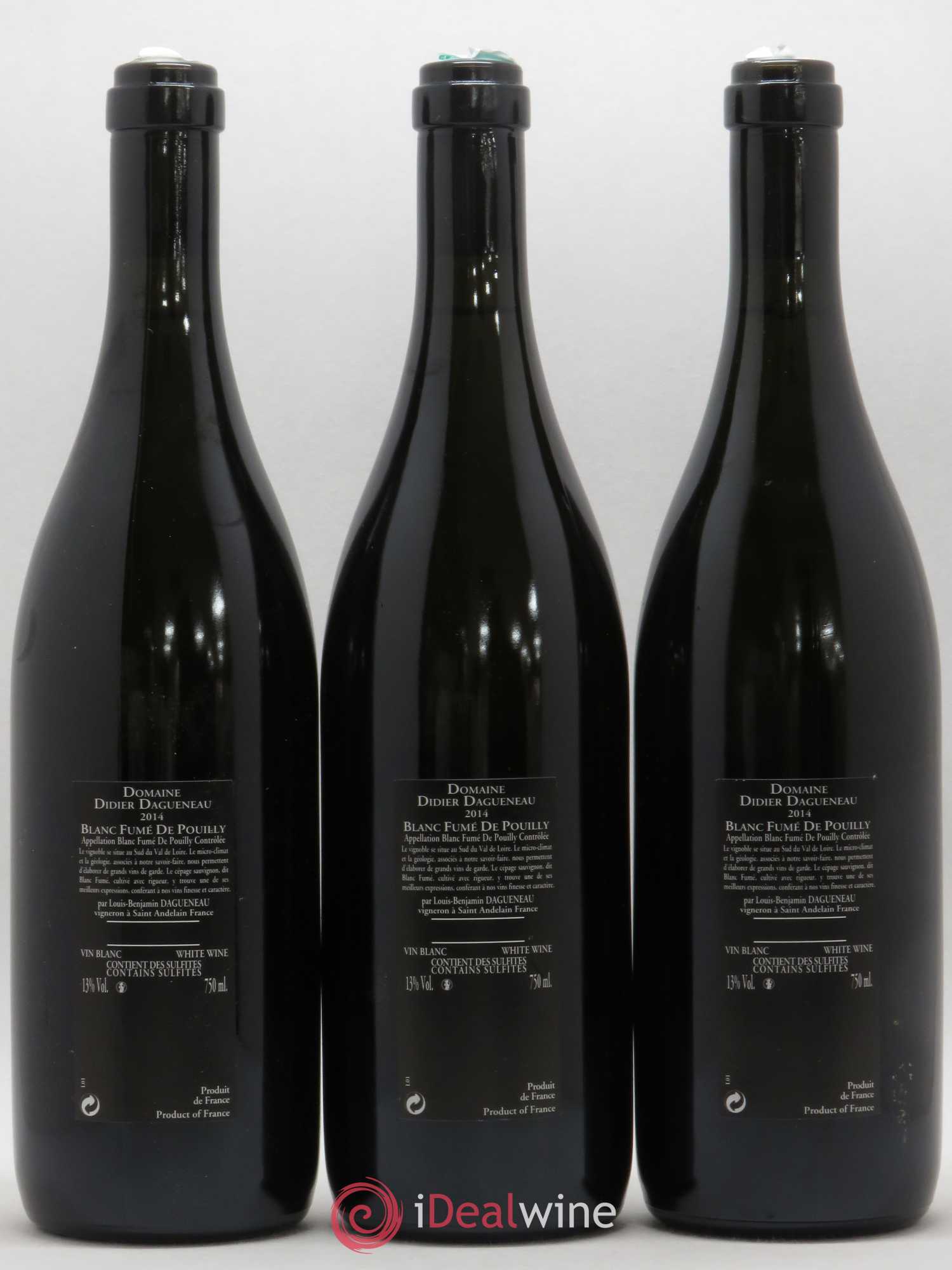 Vin de France (anciennement Pouilly-Fumé) Silex Dagueneau (Domaine Didier - Louis-Benjamin) 2014 - Lot de 3 bouteilles - 1