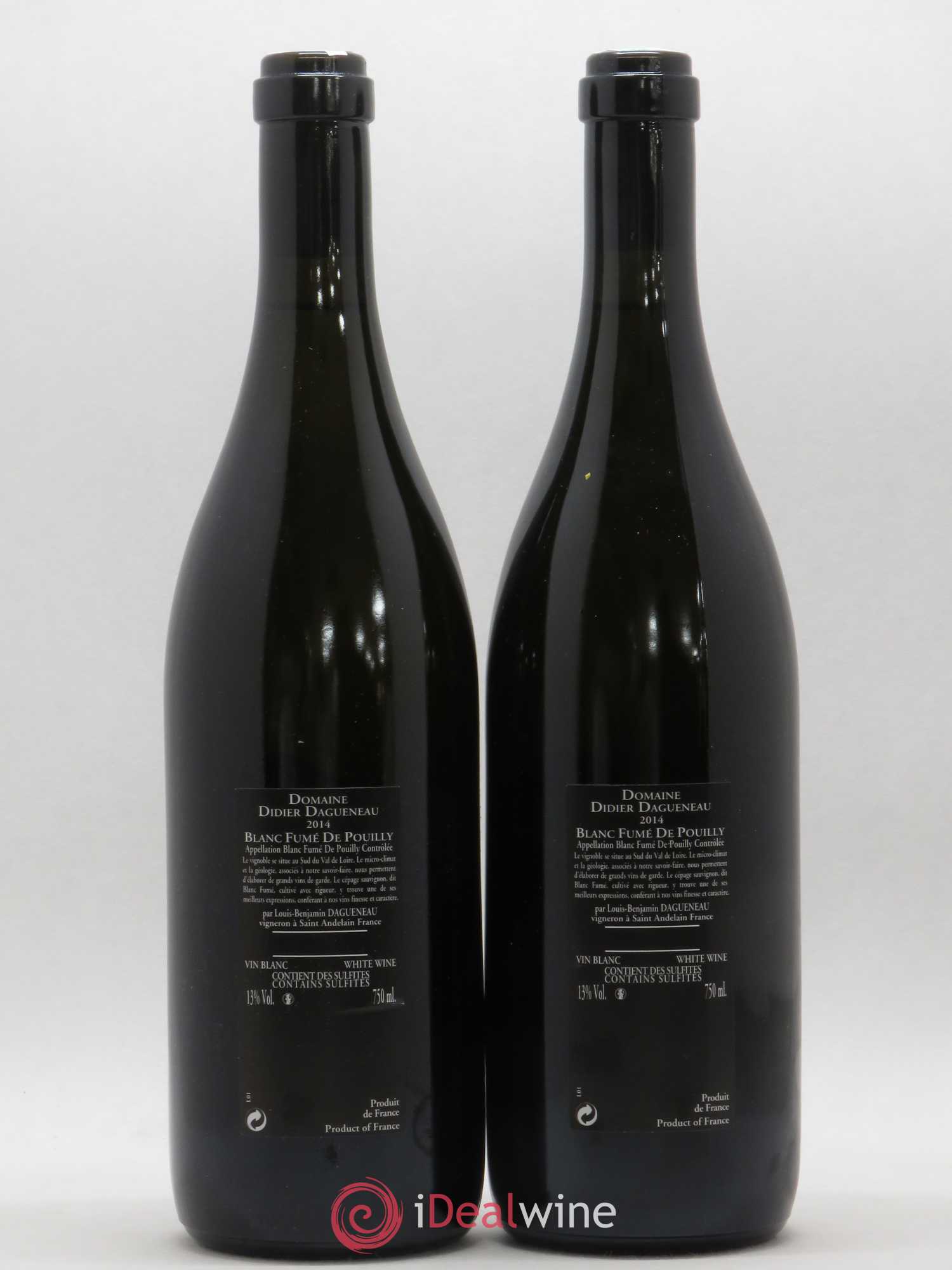 Vin de France (anciennement Pouilly-Fumé) Silex Dagueneau (Domaine Didier - Louis-Benjamin) 2014 - Lot de 2 bouteilles - 1