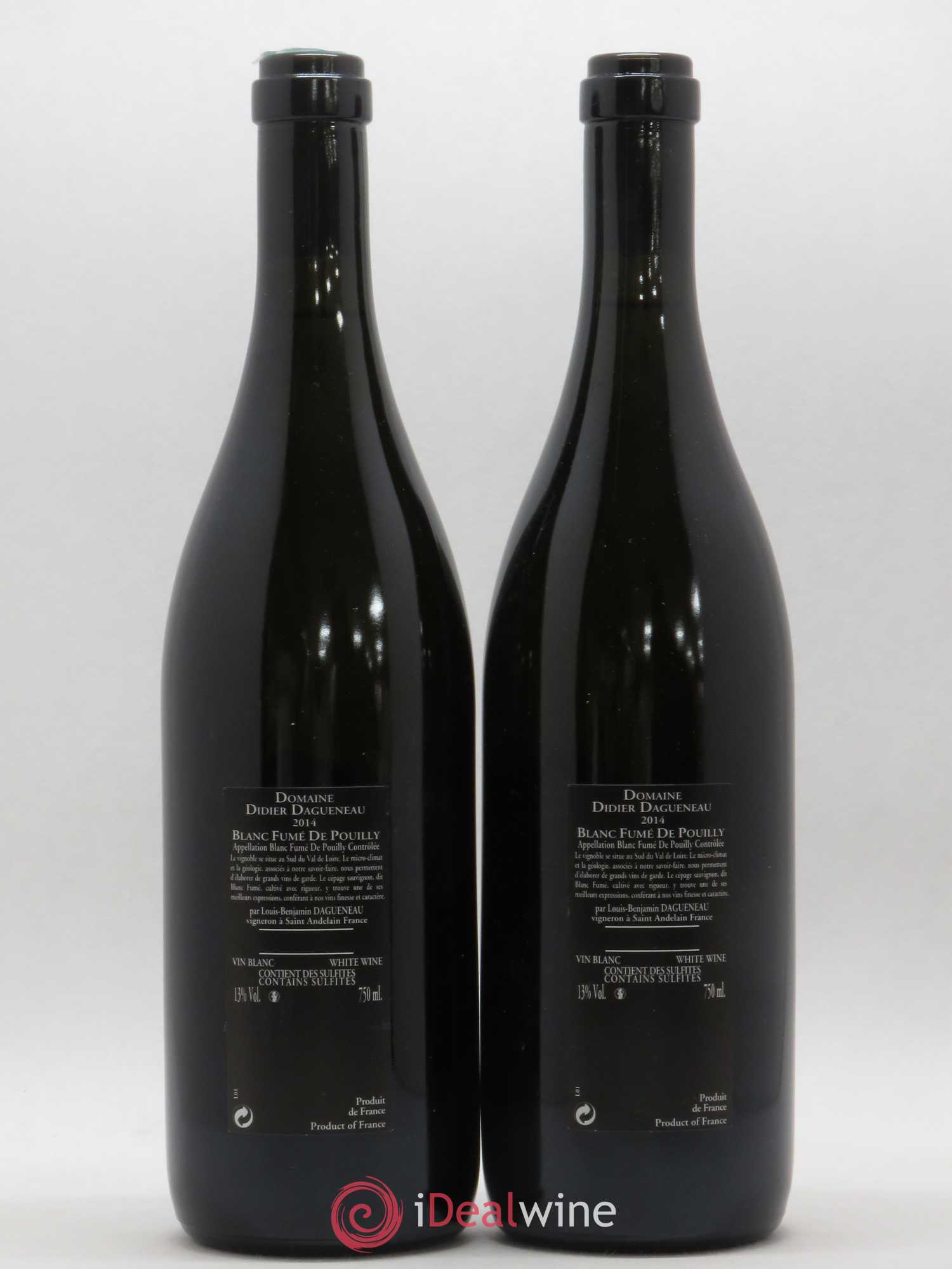 Vin de France (anciennement Pouilly-Fumé) Silex Dagueneau (Domaine Didier - Louis-Benjamin) 2014 - Lot de 2 bouteilles - 1