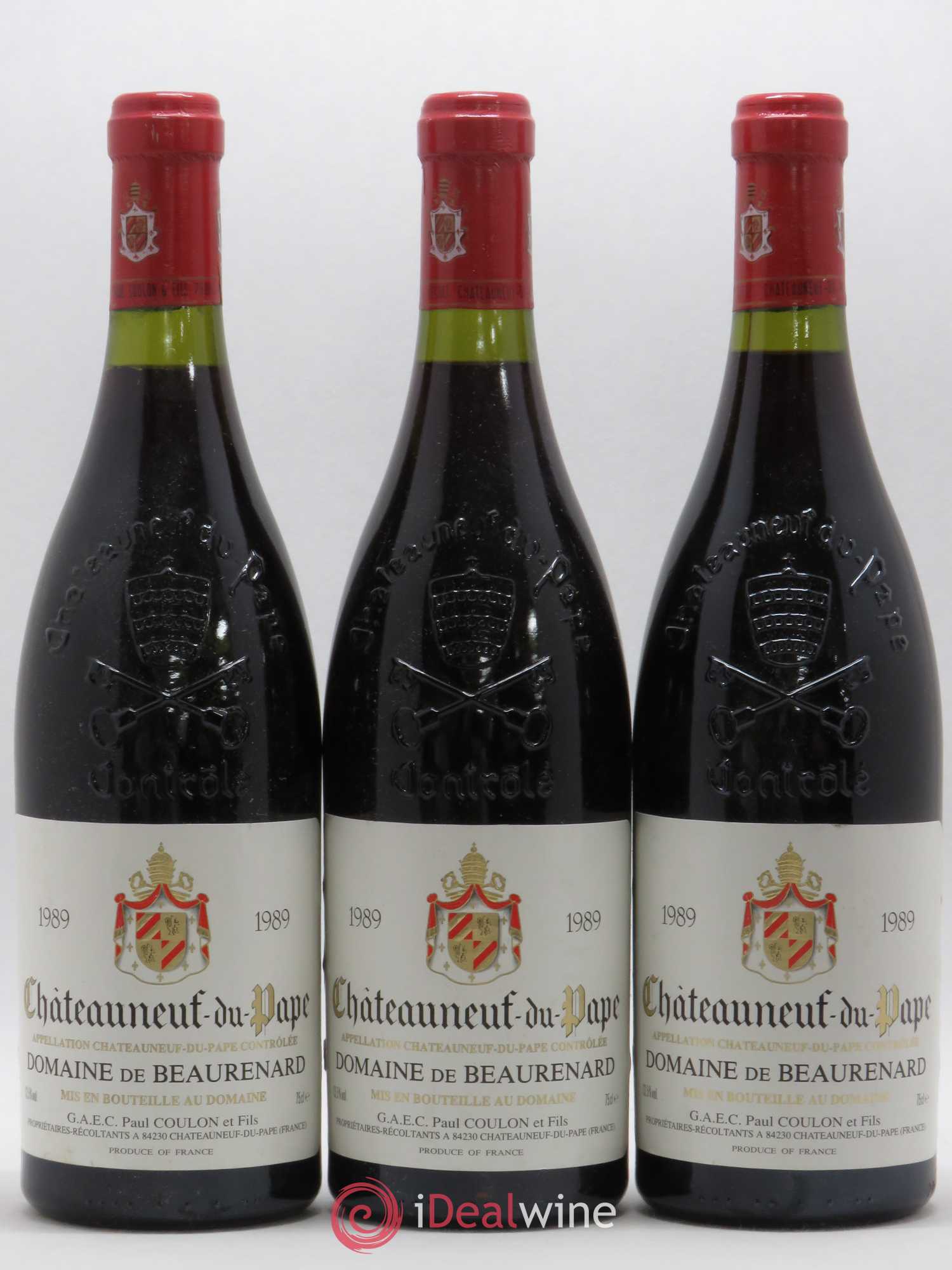 Châteauneuf-du-Pape Beaurenard (Domaine de) 1989 - Lot de 3 bouteilles - 0