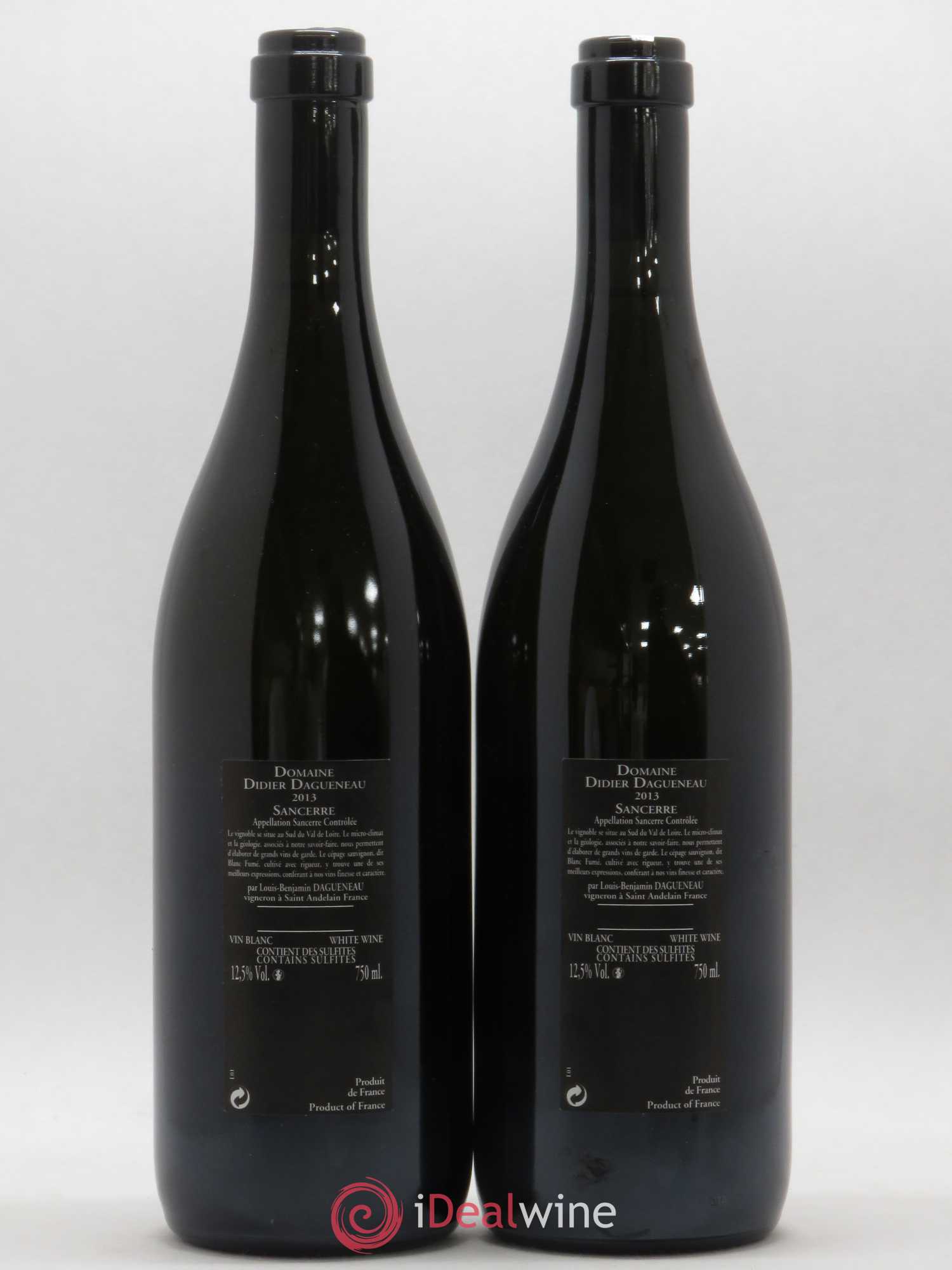 Sancerre Le Mont Damné Chavignol Dagueneau (Domaine Didier - Louis-Benjamin) 2013 - Lot de 2 bouteilles - 1