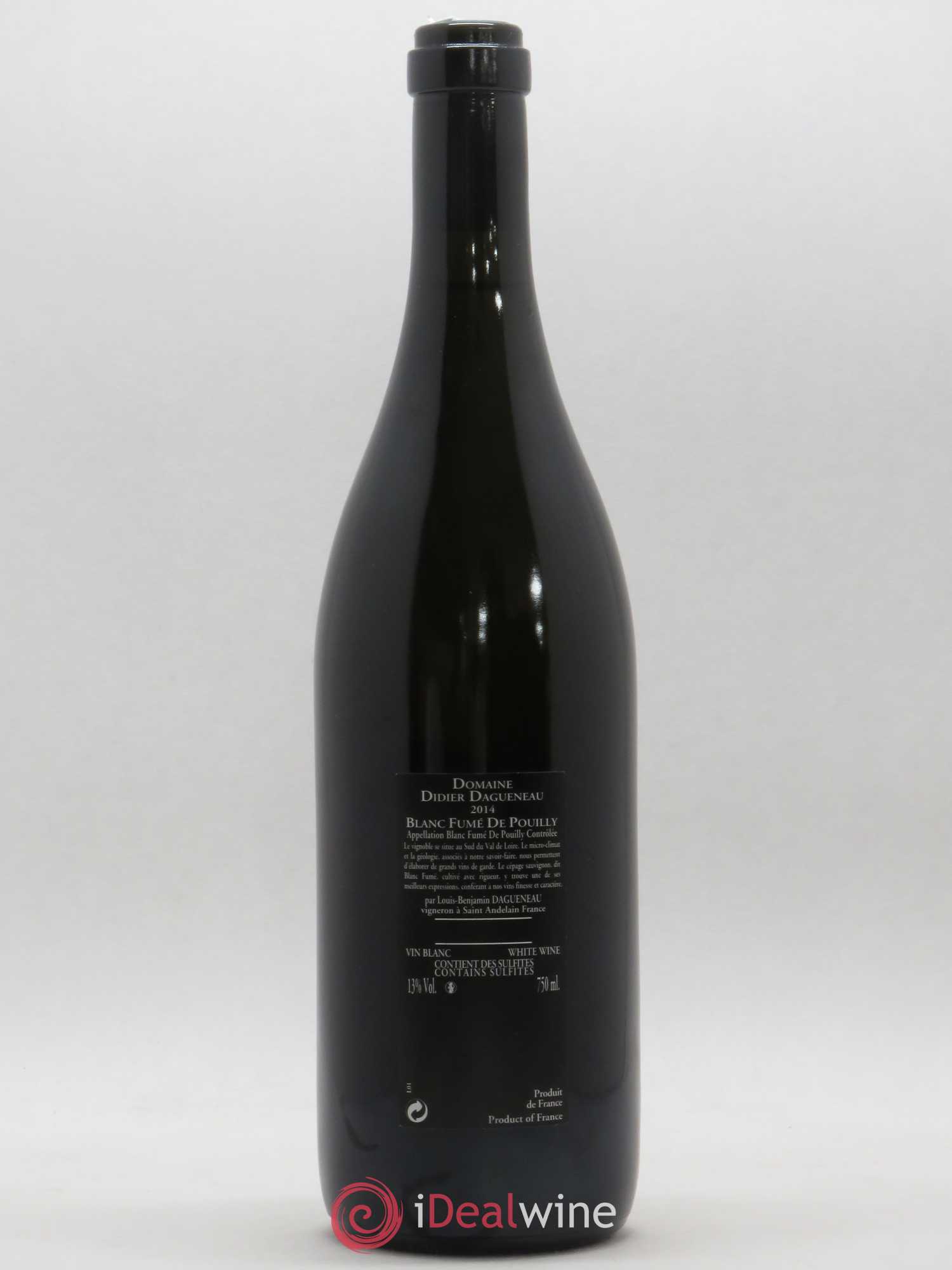 Vin de France (anciennement Pouilly-Fumé) Silex Dagueneau (Domaine Didier - Louis-Benjamin) 2014 - Lot de 1 bouteille - 1