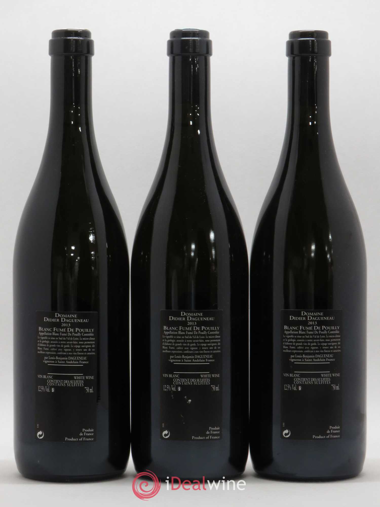 Vin de France (anciennement Pouilly-Fumé) Silex Dagueneau (Domaine Didier - Louis-Benjamin) 2013 - Lot de 3 bouteilles - 1