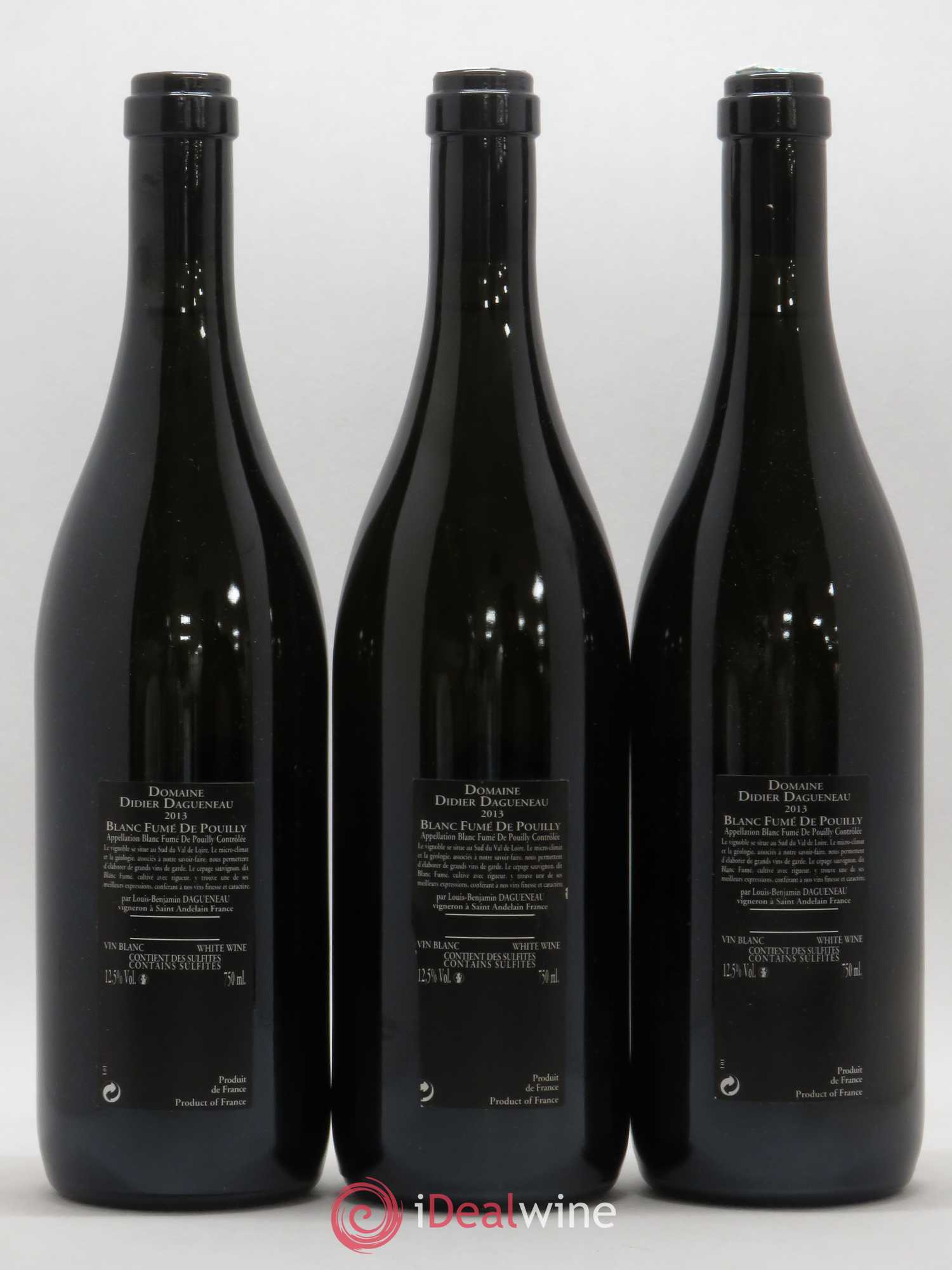 Vin de France (anciennement Pouilly-Fumé) Silex Dagueneau (Domaine Didier - Louis-Benjamin) 2013 - Lot de 3 bouteilles - 1