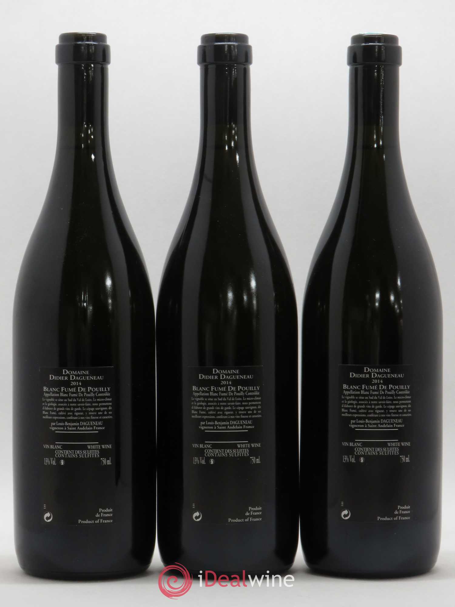 Vin de France (anciennement Pouilly-Fumé) Silex Dagueneau (Domaine Didier - Louis-Benjamin) 2014 - Lot de 3 bouteilles - 1