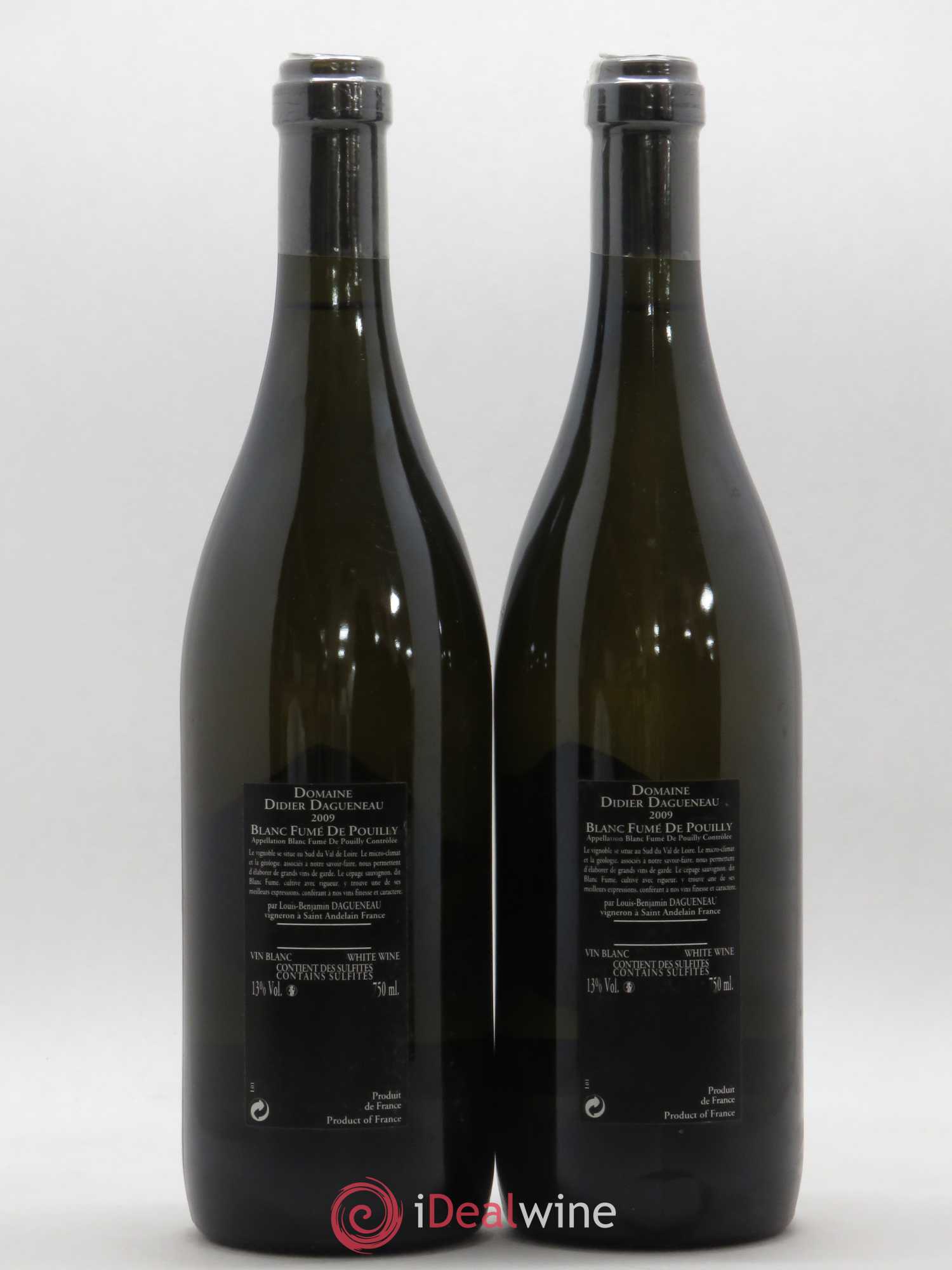 Vin de France (anciennement Pouilly-Fumé) Silex Dagueneau (Domaine Didier - Louis-Benjamin) 2009 - Lot de 2 bouteilles - 1