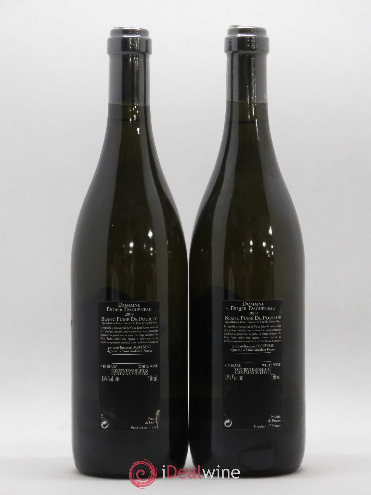 Vin de France (anciennement Pouilly-Fumé) Silex Dagueneau (Domaine Didier - Louis-Benjamin) 2009 - Lot de 2 bouteilles - 1