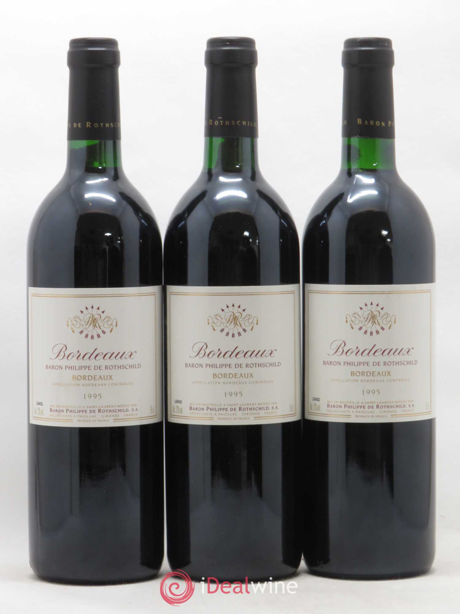 Bordeaux Philippe Rothschild 1995 - Lot of 3 bottles - 0