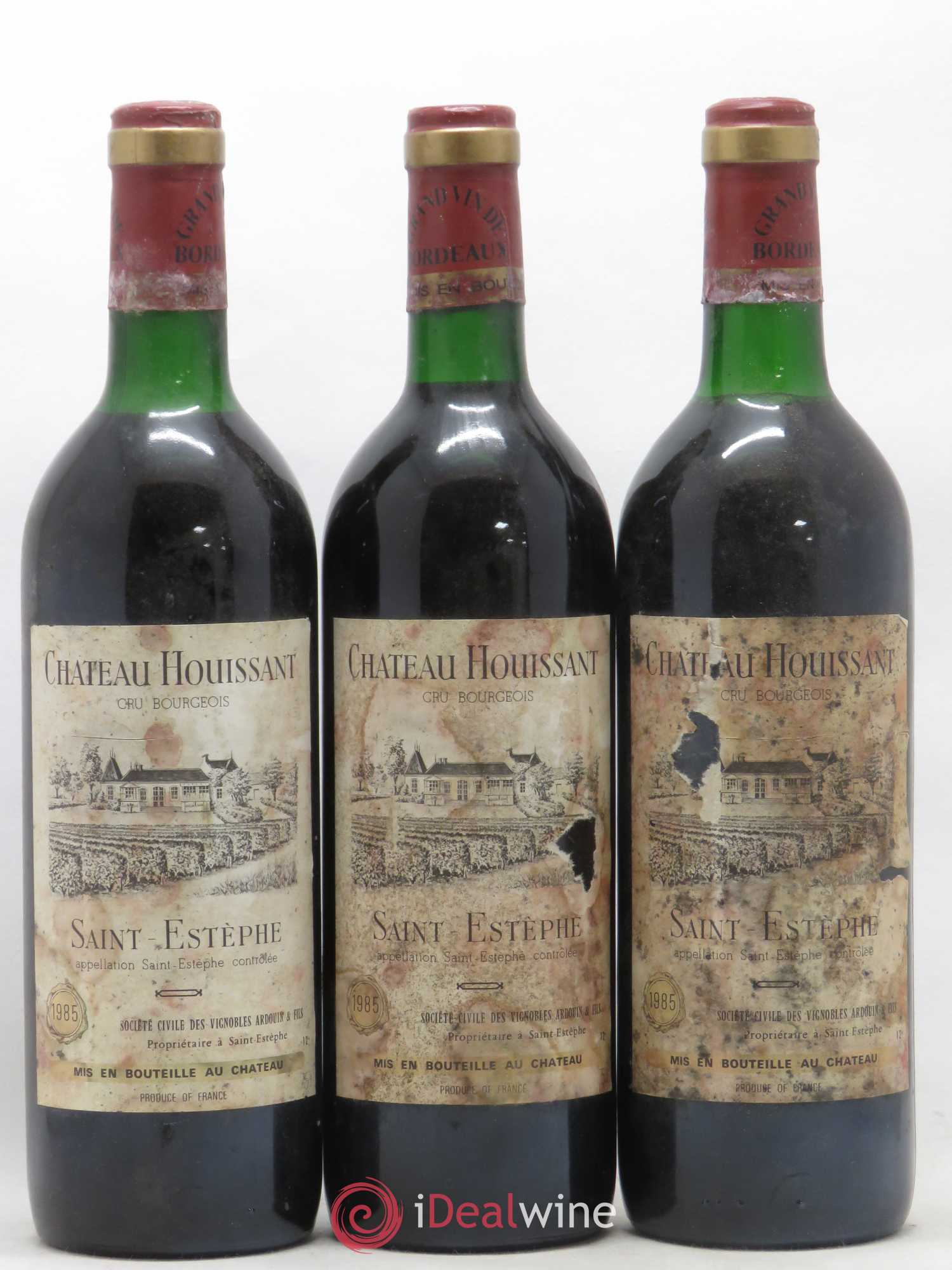 Saint-Estèphe Château Houissant Cru Bourgeois 1985 - Posten von 3 Flaschen - 0