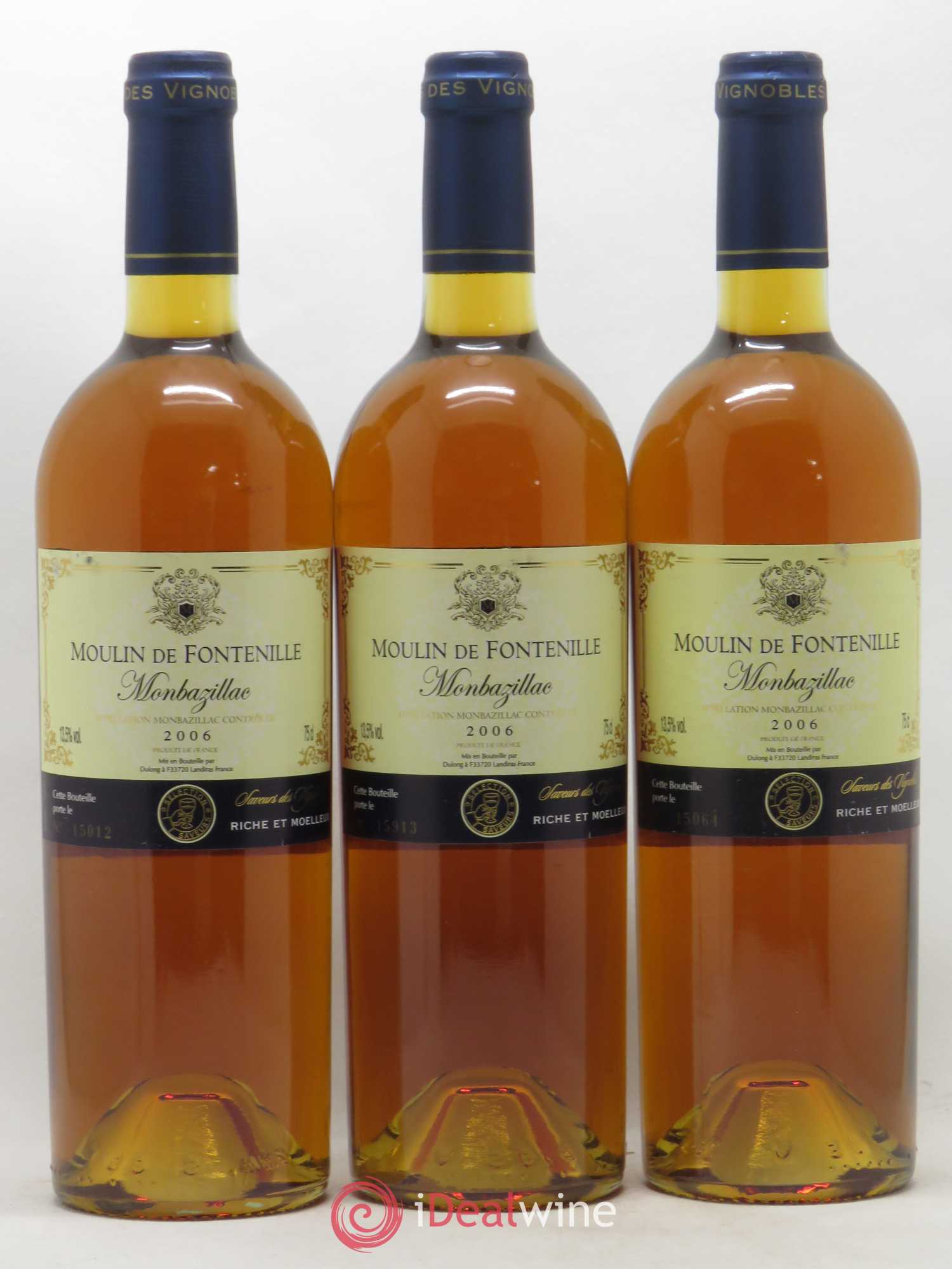 Monbazillac Moulin de Fontenille 2006 - Lotto di 3 bottiglie - 0