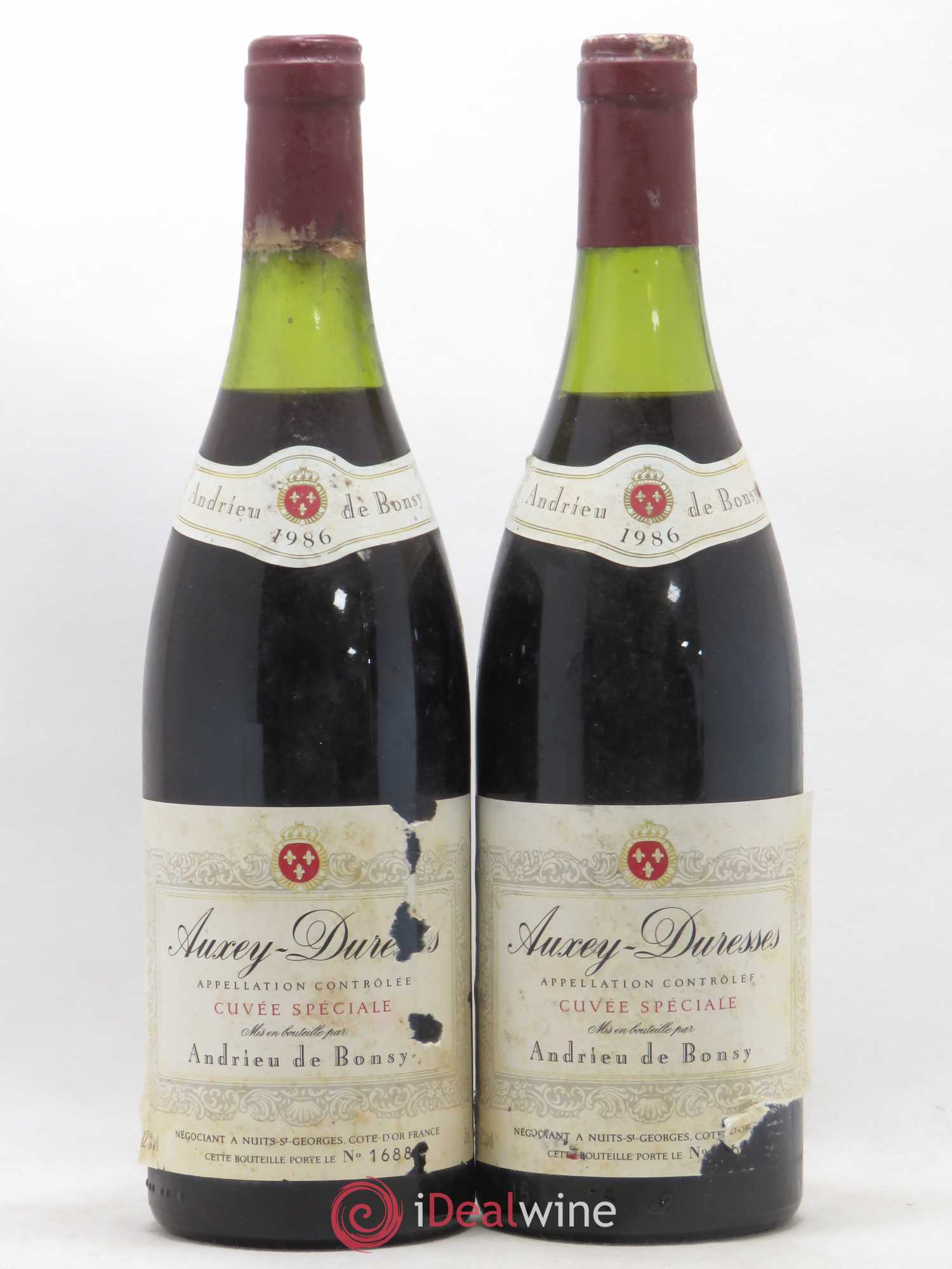 Auxey-Duresses cuvée spéciale Andrieu de Bonsy 1986 - Posten von 2 Flaschen - 0
