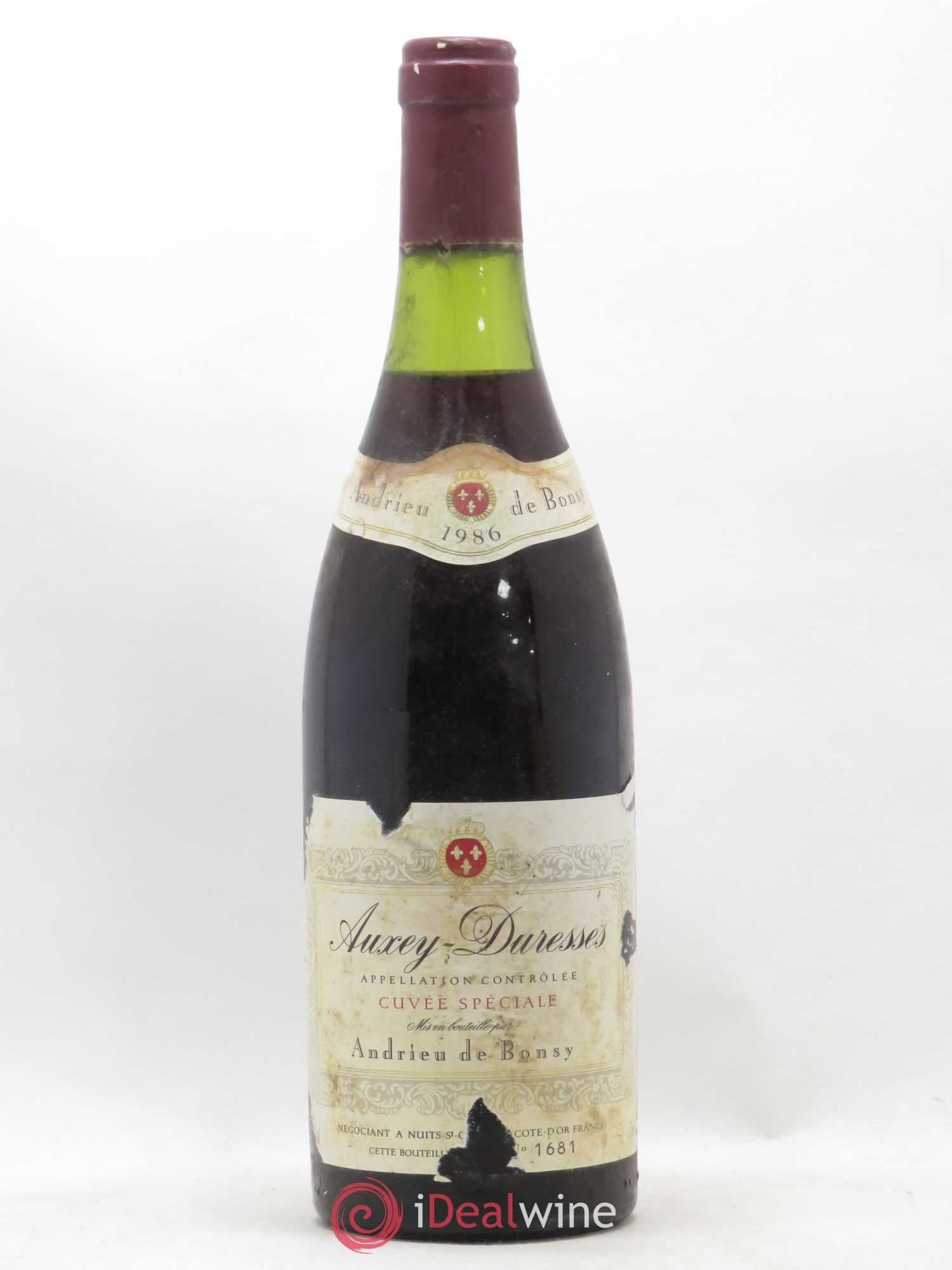 Auxey-Duresses cuvée spéciale Andrieu de Bonsy 1986 - Posten von 1 Flasche - 0