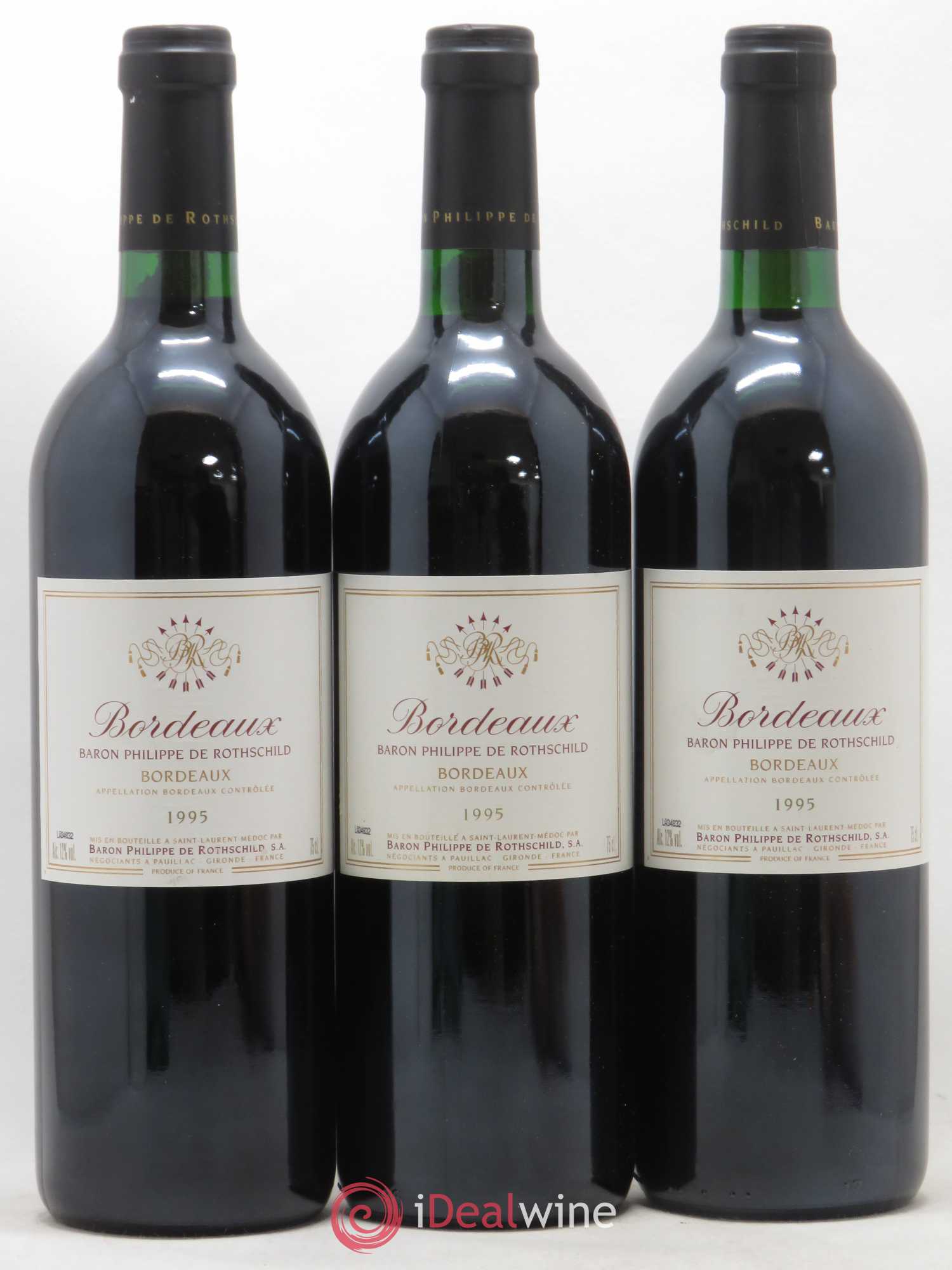 Bordeaux Philippe Rothschild 1995 - Posten von 3 Flaschen - 0