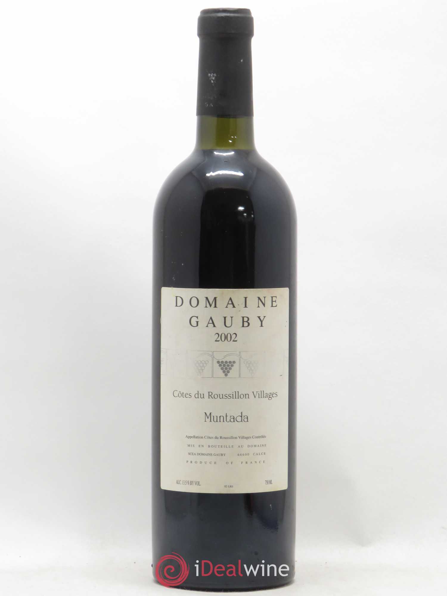 Côtes Catalanes (anciennement Côtes du Roussillon Villages) La Muntada Gauby (Domaine) 2002 - Lot de 1 bouteille - 0