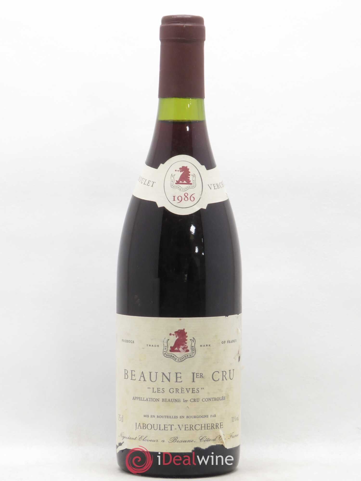Beaune 1er Cru Grèves Jaboulet Verchere 1986 - Lot de 1 bouteille - 0