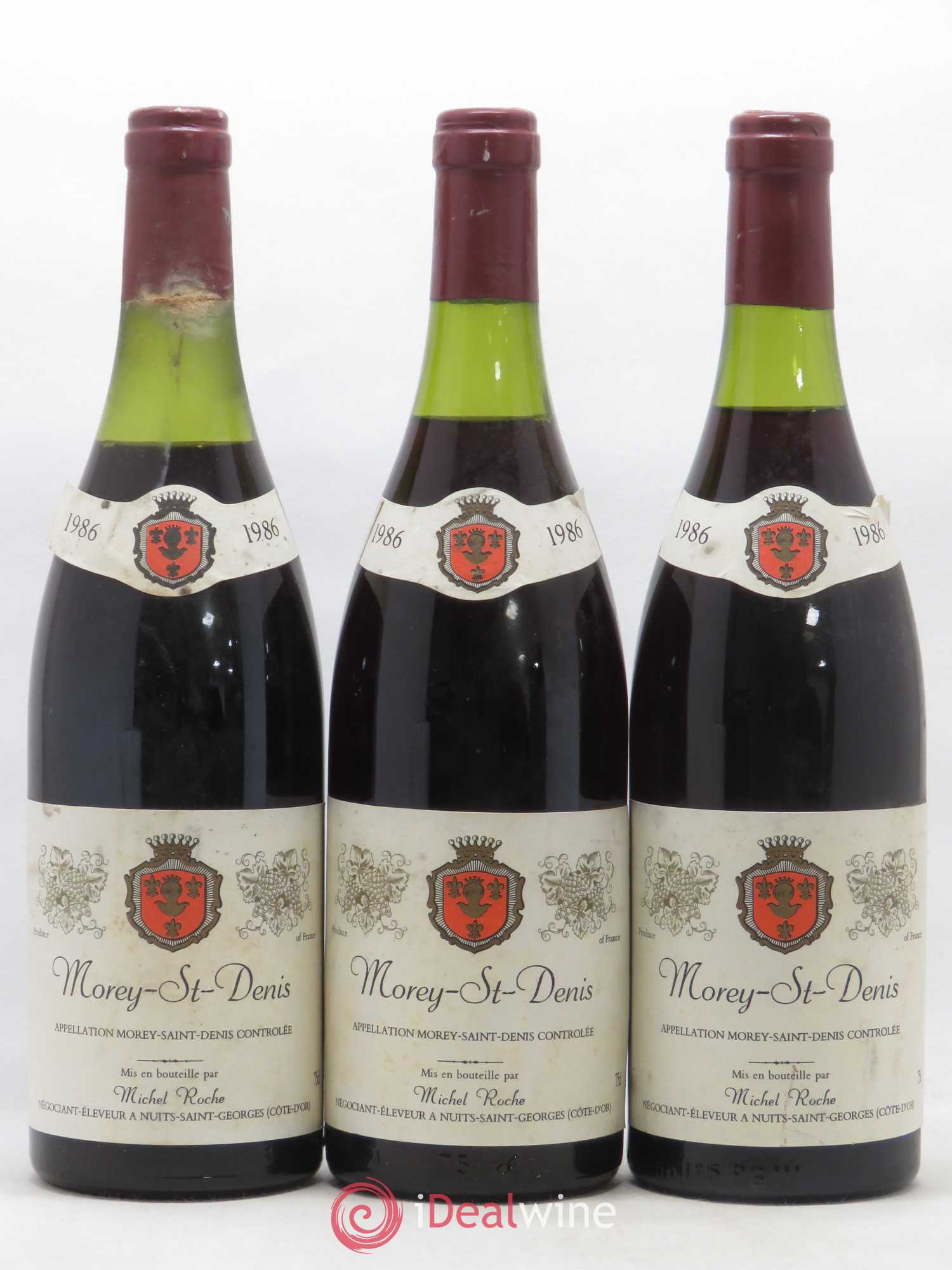 Morey-Saint-Denis Michel Roche (sans prix de réserve) 1986 - Lot de 3 bouteilles - 0