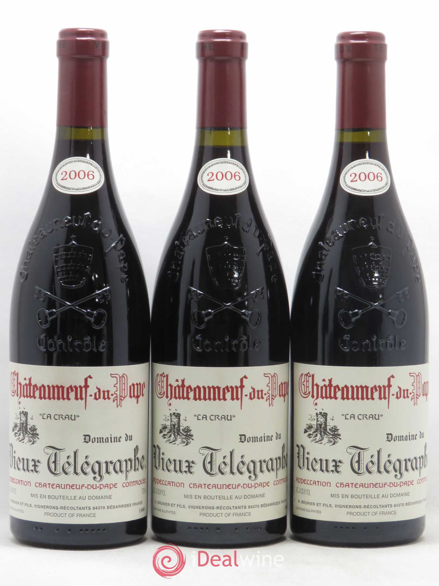 Châteauneuf-du-Pape Vieux Télégraphe (Domaine du) Vignobles Brunier 2006 - Lot de 6 bouteilles - 2