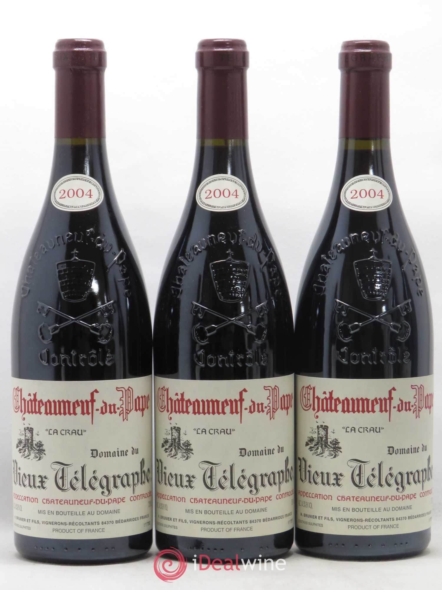 Châteauneuf-du-Pape Vieux Télégraphe (Domaine du) Vignobles Brunier 2004 - Lot de 6 bouteilles - 2