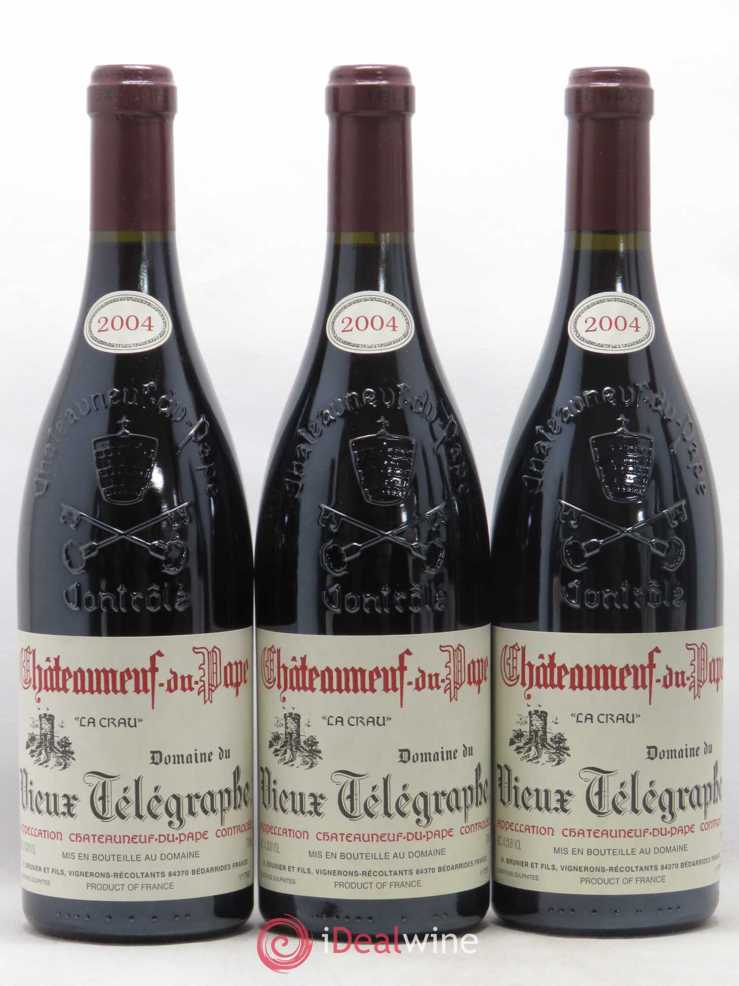 Châteauneuf-du-Pape Vieux Télégraphe (Domaine du) Vignobles Brunier 2004 - Lot de 6 bouteilles - 2
