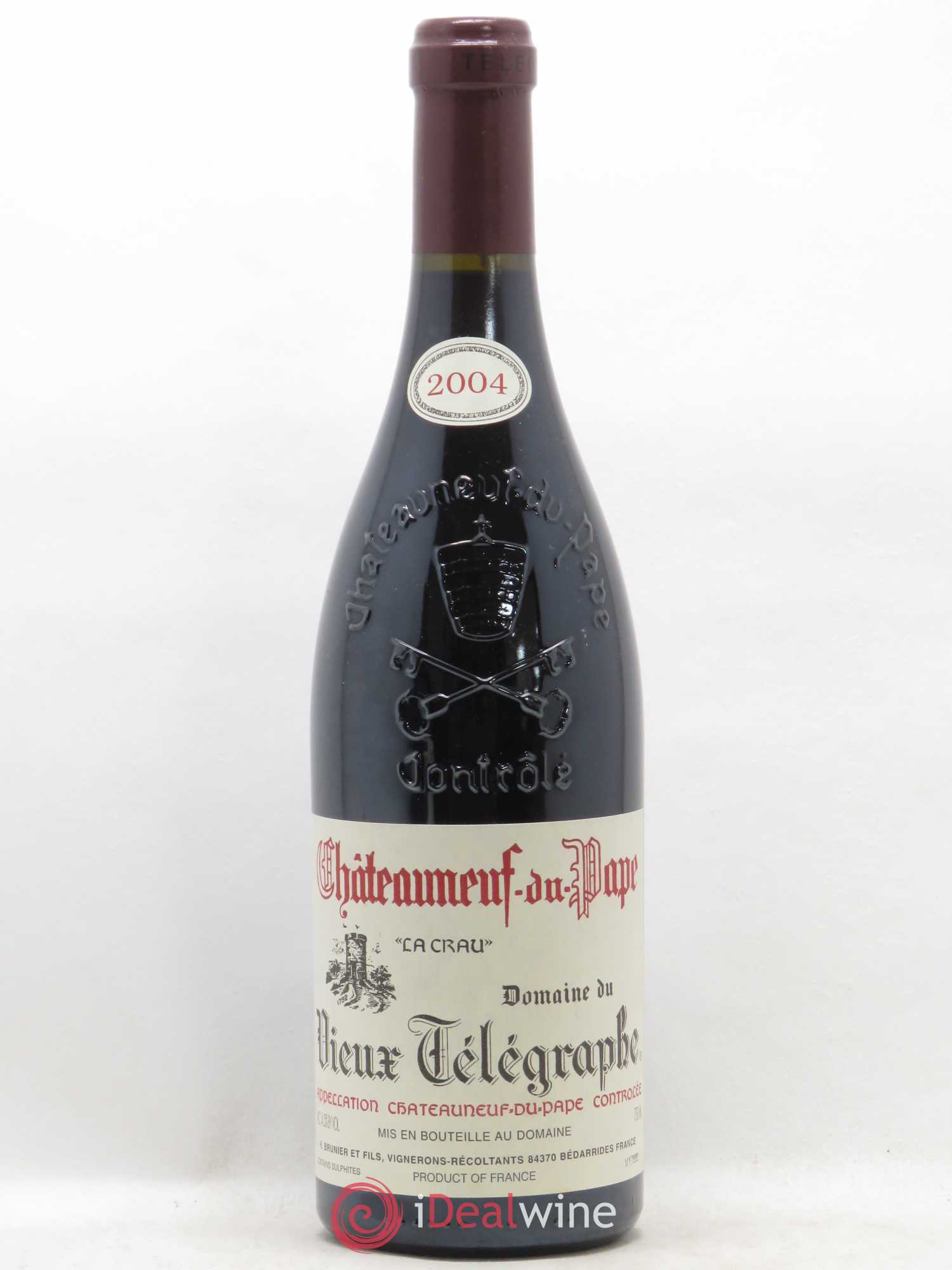 Châteauneuf-du-Pape Vieux Télégraphe (Domaine du) Vignobles Brunier 2004 - Lot de 1 bouteille - 0