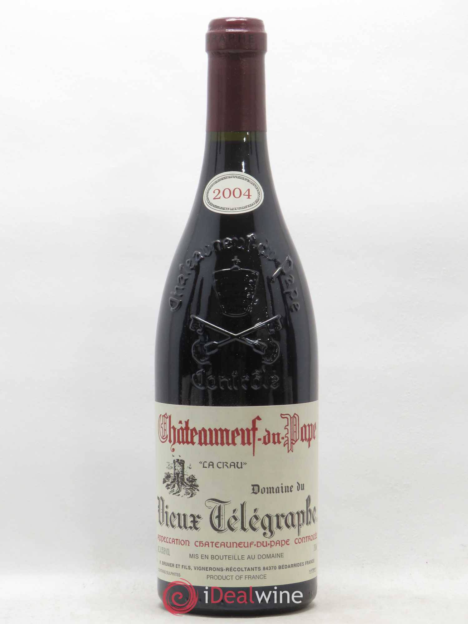 Châteauneuf-du-Pape Vieux Télégraphe (Domaine du) Vignobles Brunier 2004 - Lot de 1 bouteille - 0