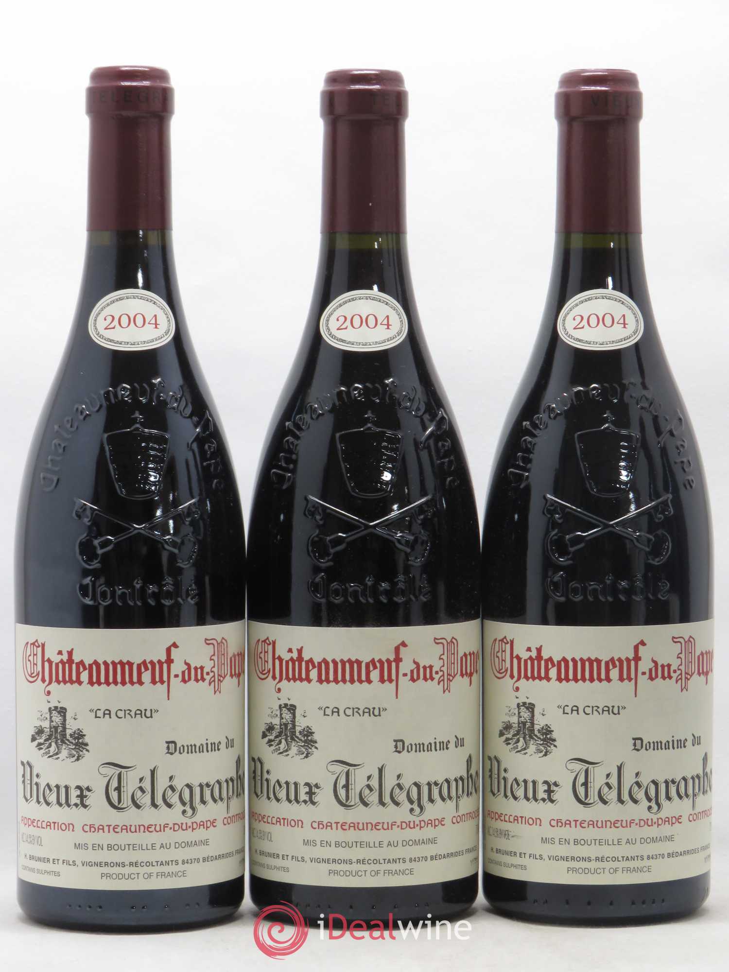 Châteauneuf-du-Pape Vieux Télégraphe (Domaine du) Vignobles Brunier 2004 - Lot de 6 bouteilles - 2