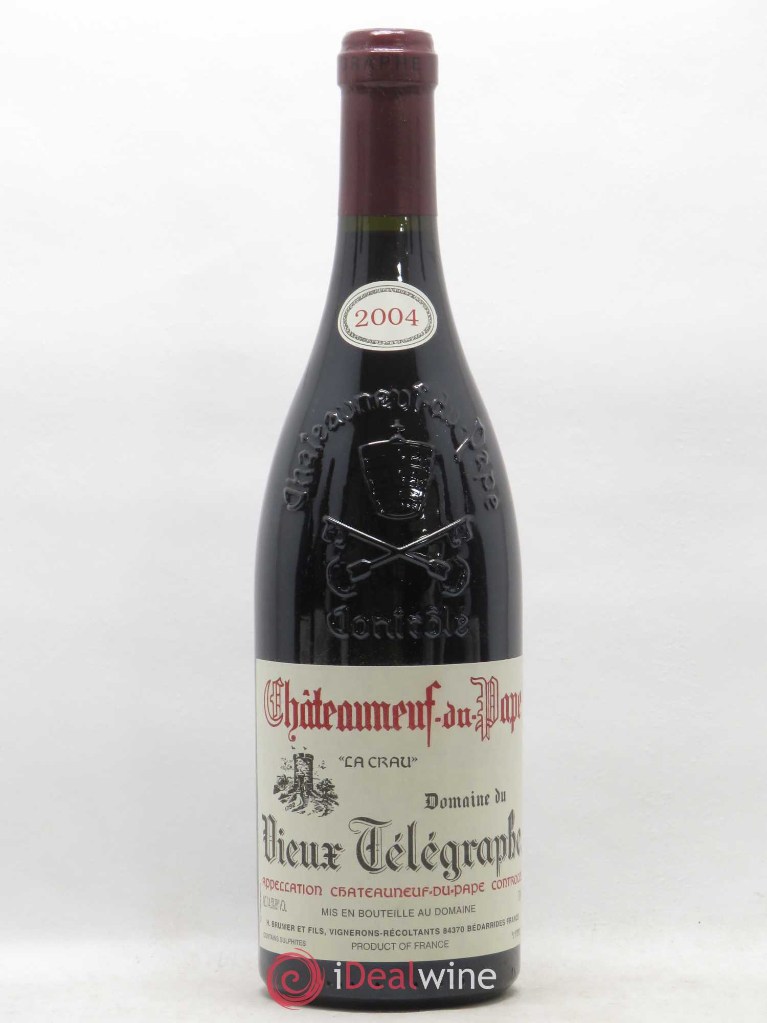 Châteauneuf-du-Pape Vieux Télégraphe (Domaine du) Vignobles Brunier 2004 - Lot de 1 bouteille - 0