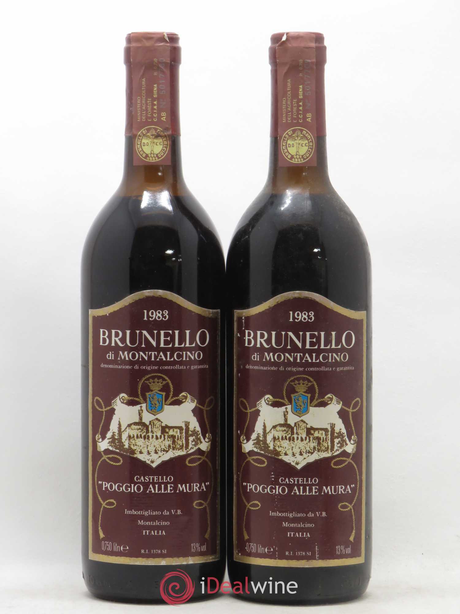 Brunello di Montalcino DOCG Castello Poggio alla Mura 1983 - Lot of 2 bottles - 0