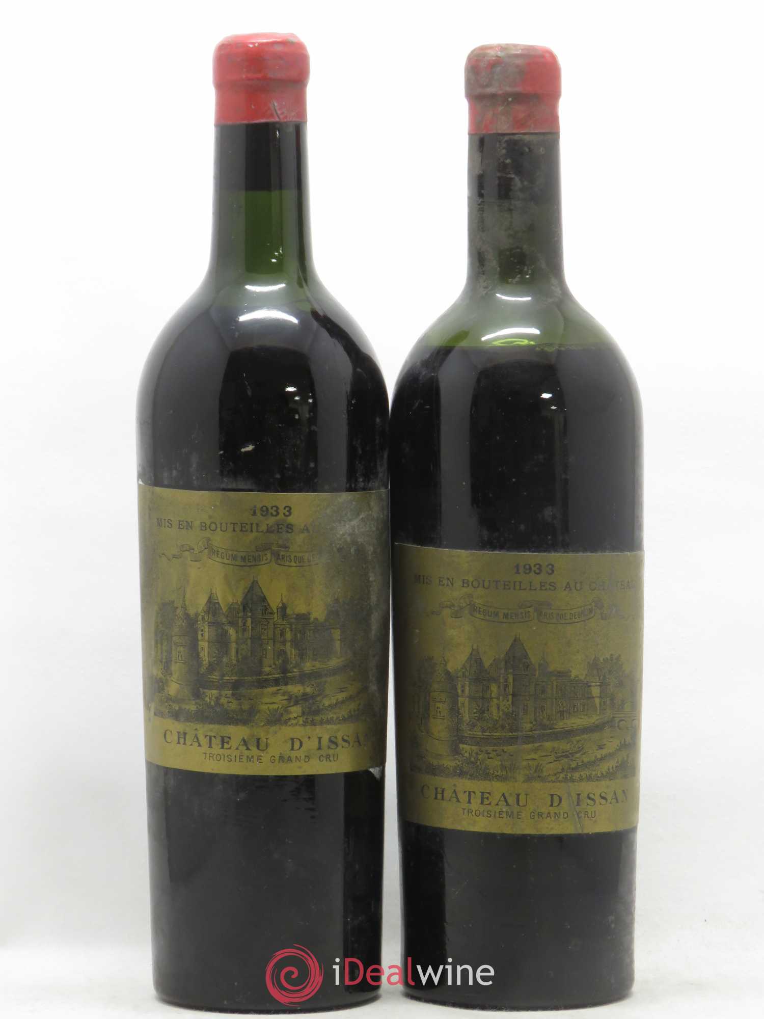 Château d'Issan 3ème Grand Cru Classé 1933 - Lot de 2 bouteilles - 0