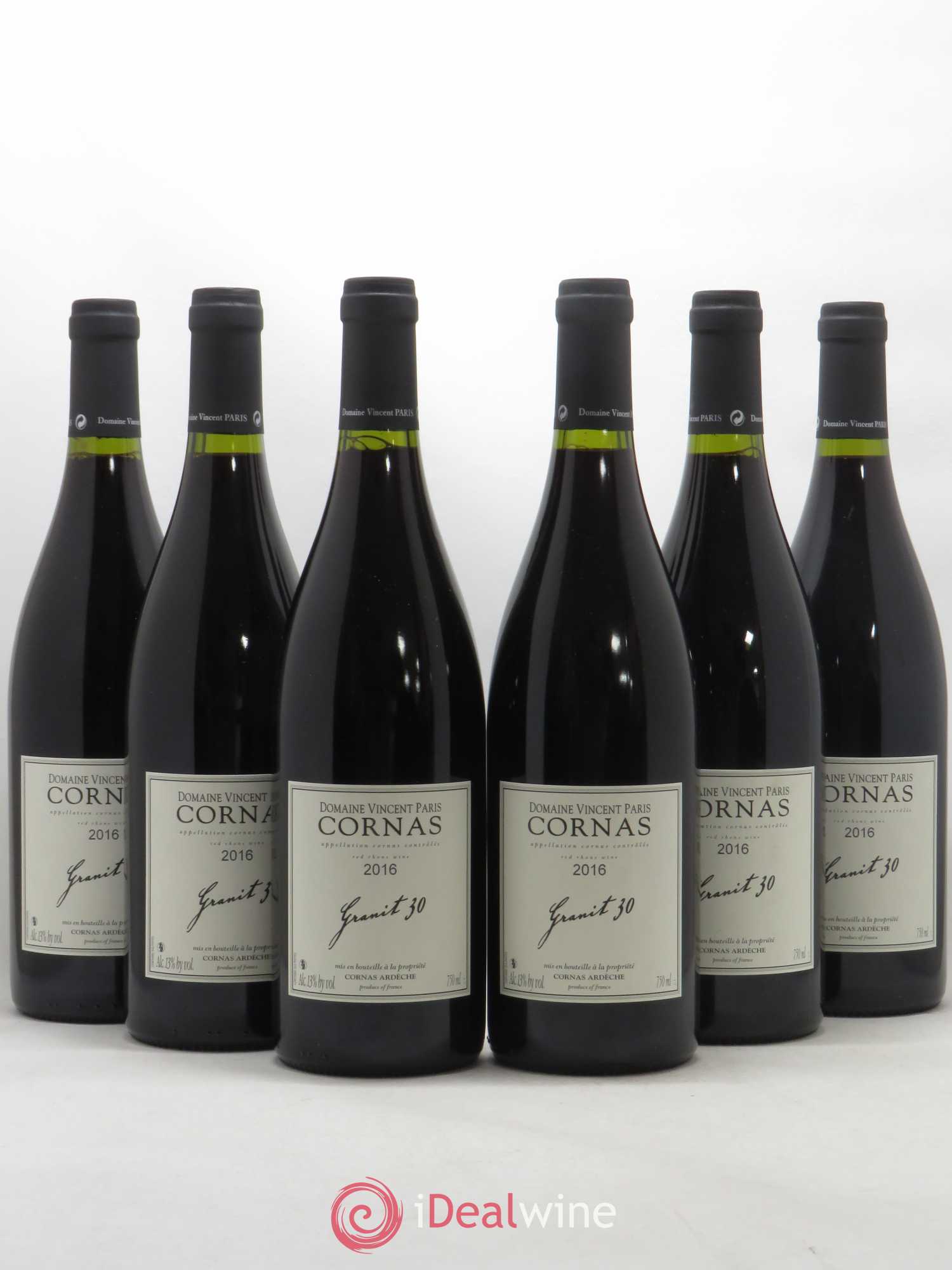 Cornas Granit 30 Vincent Paris 2016 - Lot de 6 bouteilles - 0