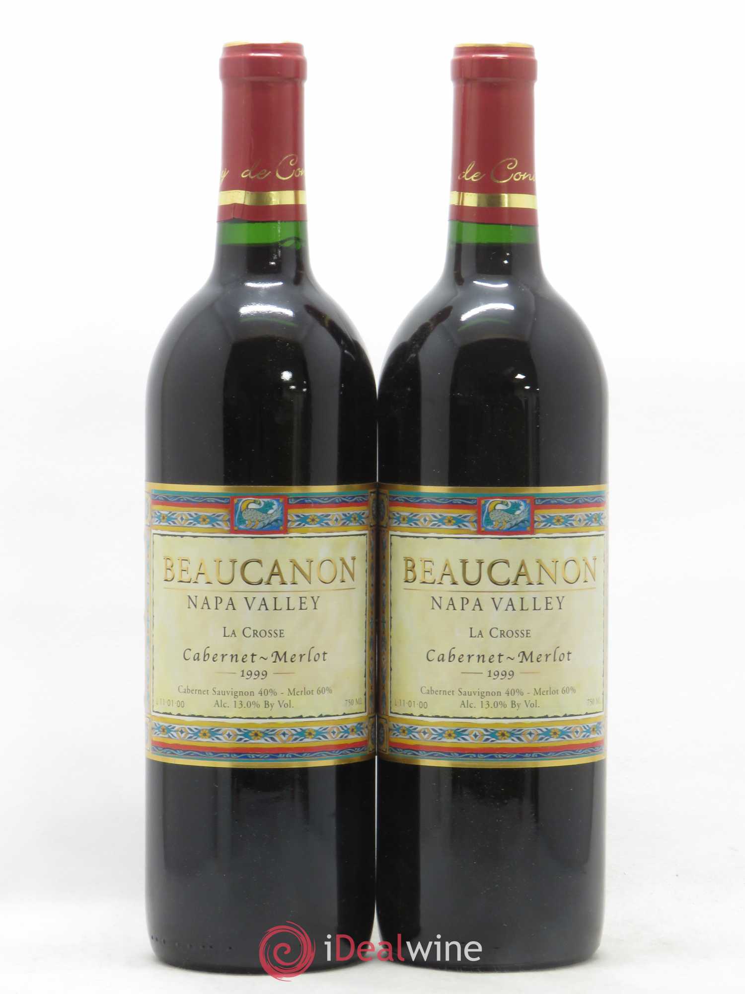 USA Beaucanon Napa Valley Cabernet Sauvignon Merlot La Crosse 1999 - Posten von 2 Flaschen - 0