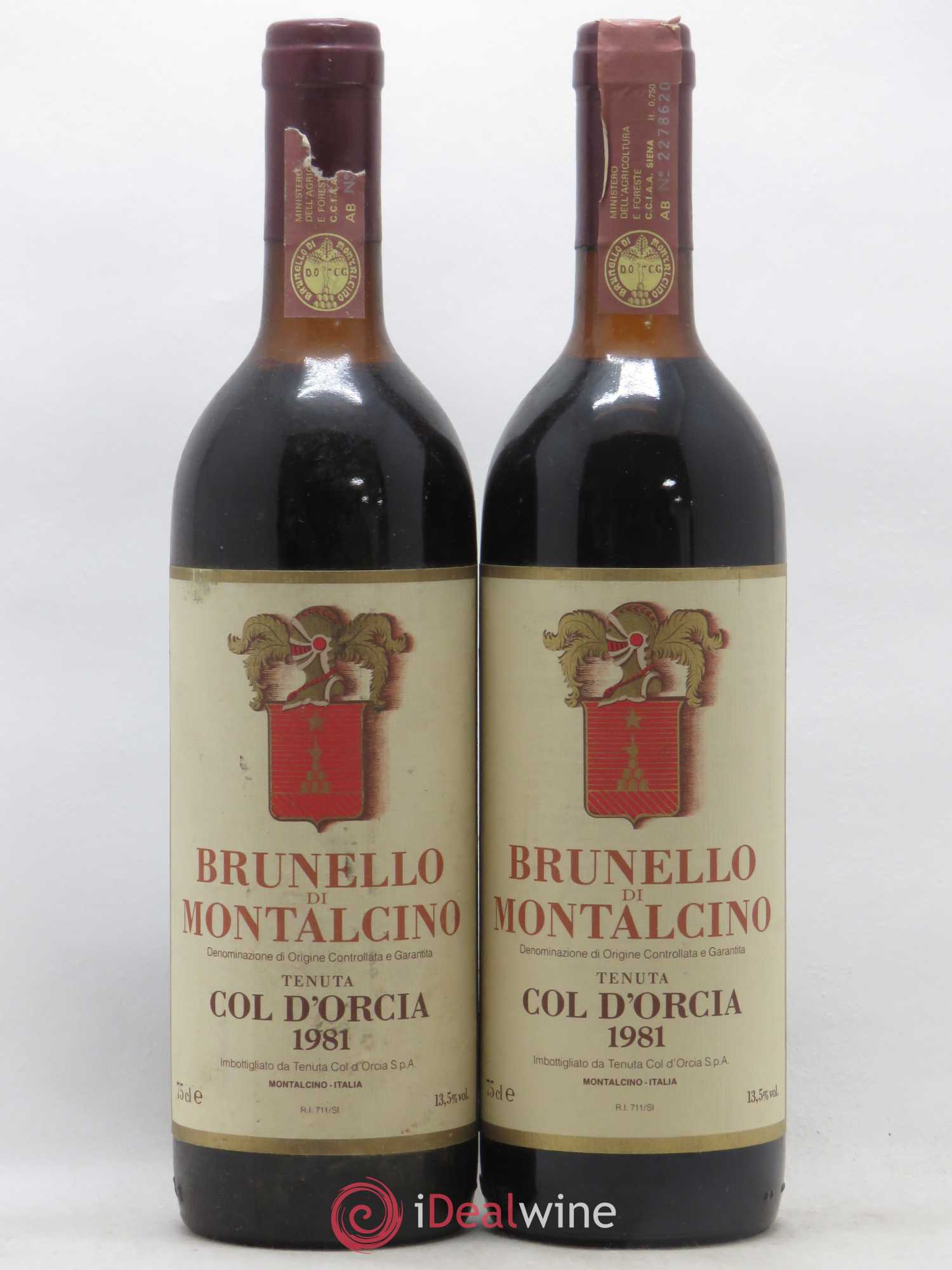 Brunello di Montalcino Col d'Orcia 1981 - Lot de 2 bouteilles - 0