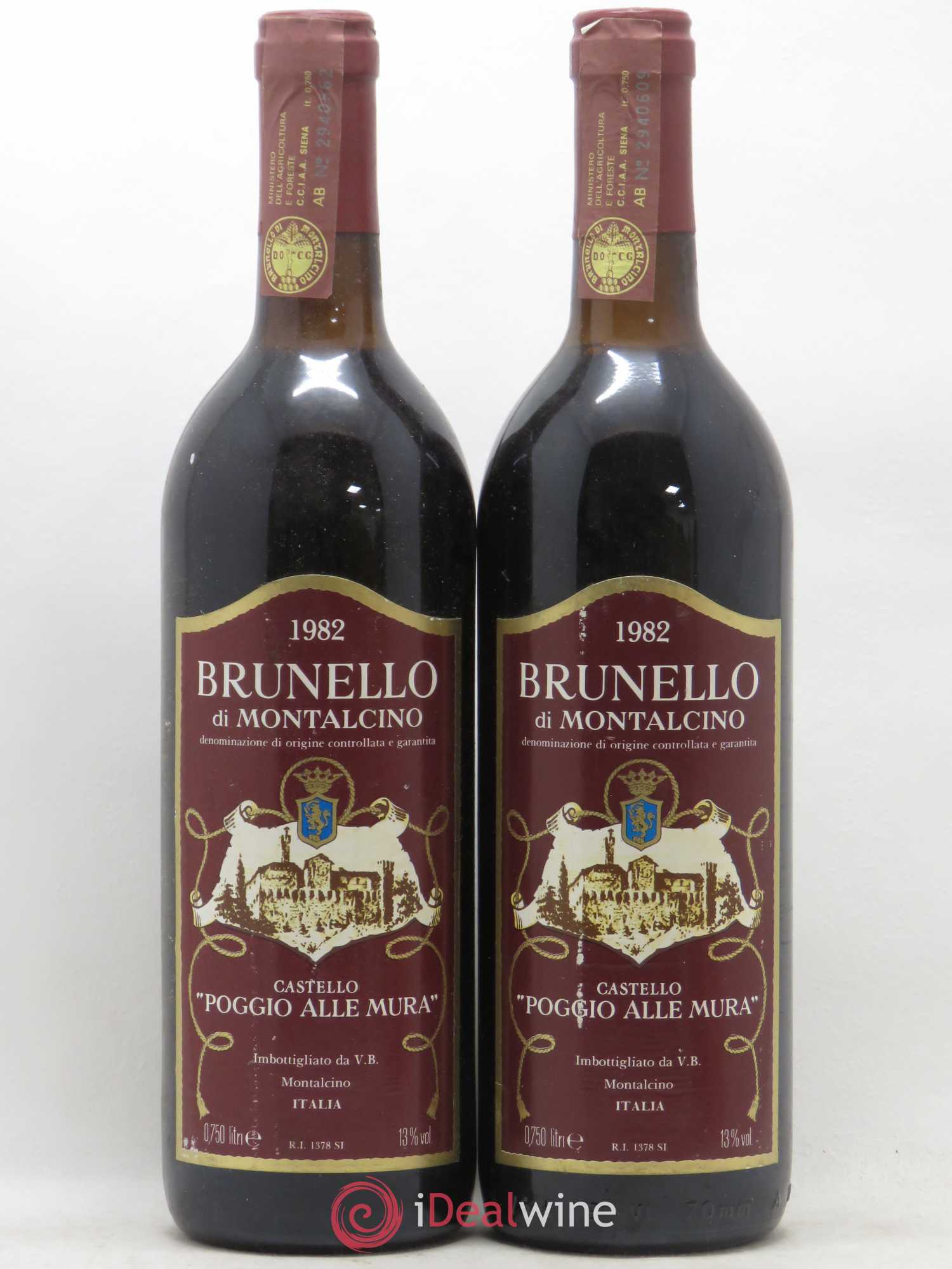 Brunello di Montalcino Castello Poggio alla Mura 1982 - Posten von 2 Flaschen - 0