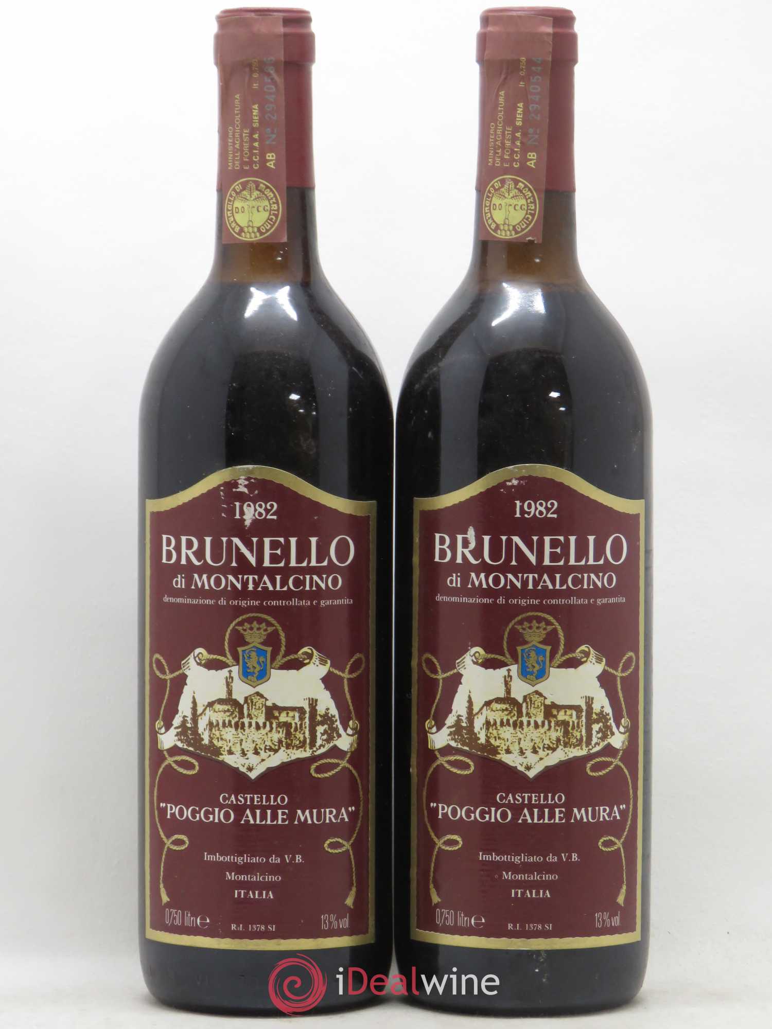 Brunello di Montalcino Castello Poggio alla Mura 1982 - Posten von 2 Flaschen - 0