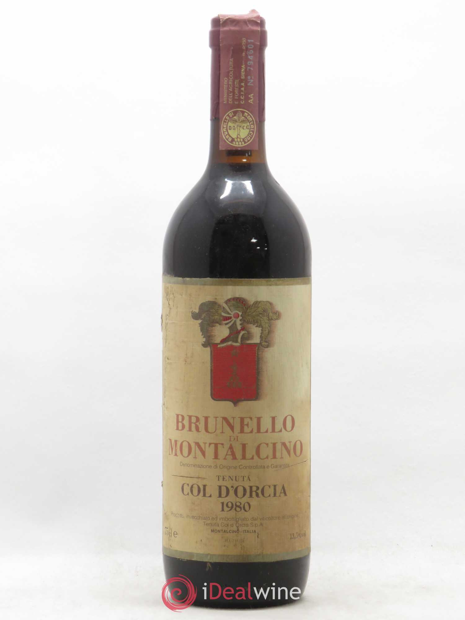 Brunello di Montalcino Col d'Orcia 1980 - Lot de 1 bouteille - 0