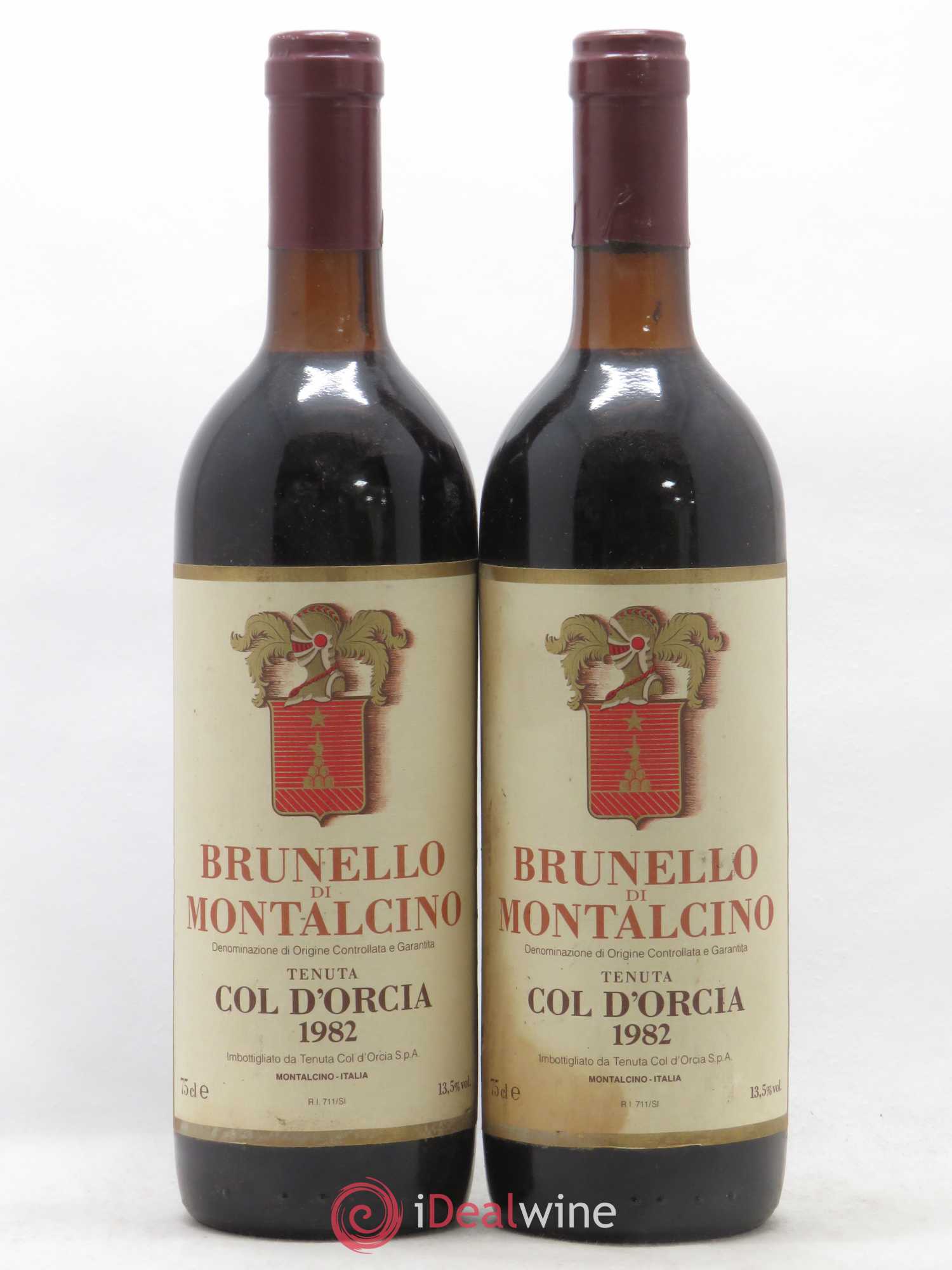 Brunello di Montalcino Col d'Orcia 1982 - Lot de 2 bouteilles - 0