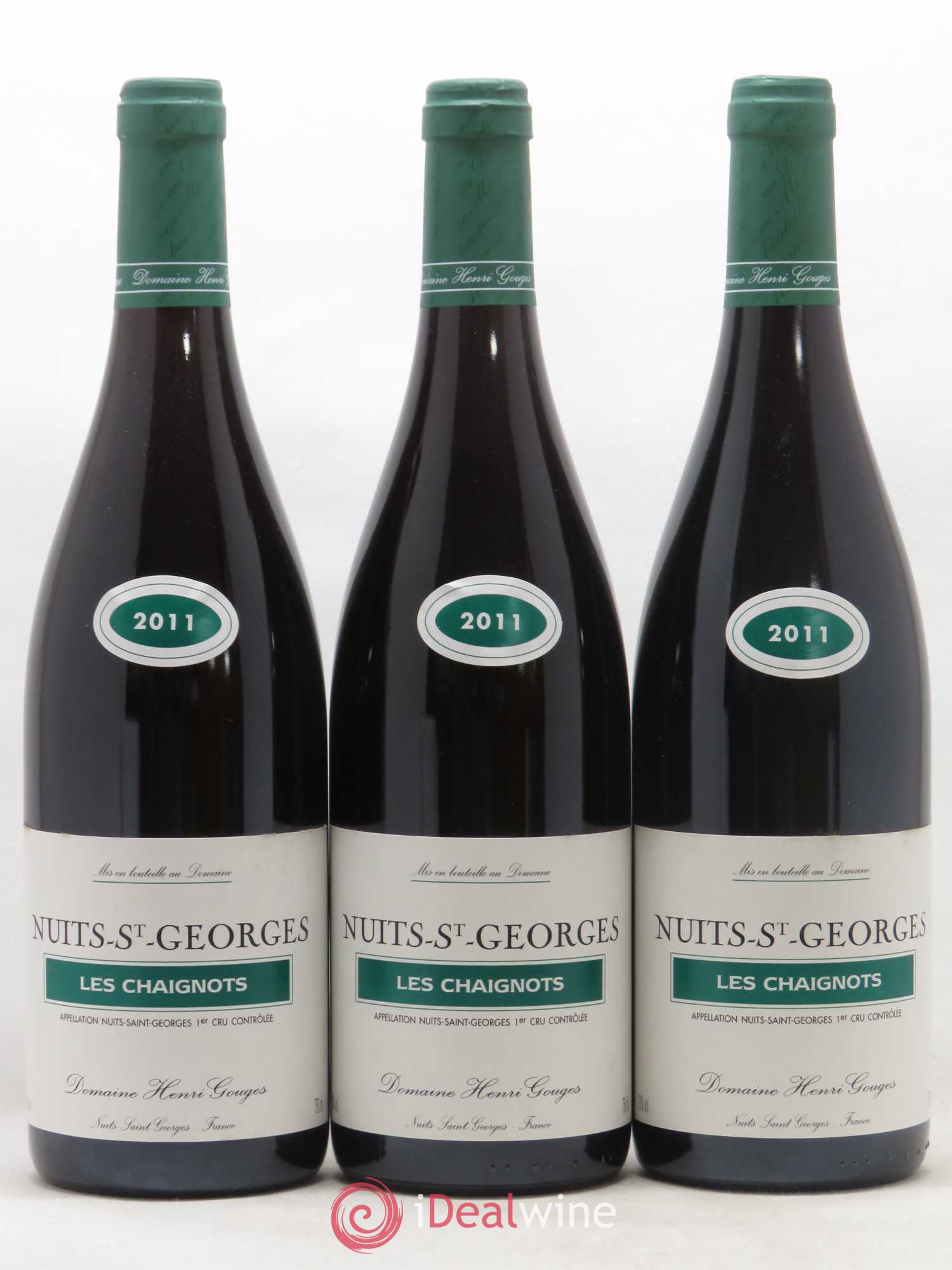 Nuits-Saint-Georges 1er Cru Les Chaignots Henri Gouges 2011 - Posten von 3 Flaschen - 0