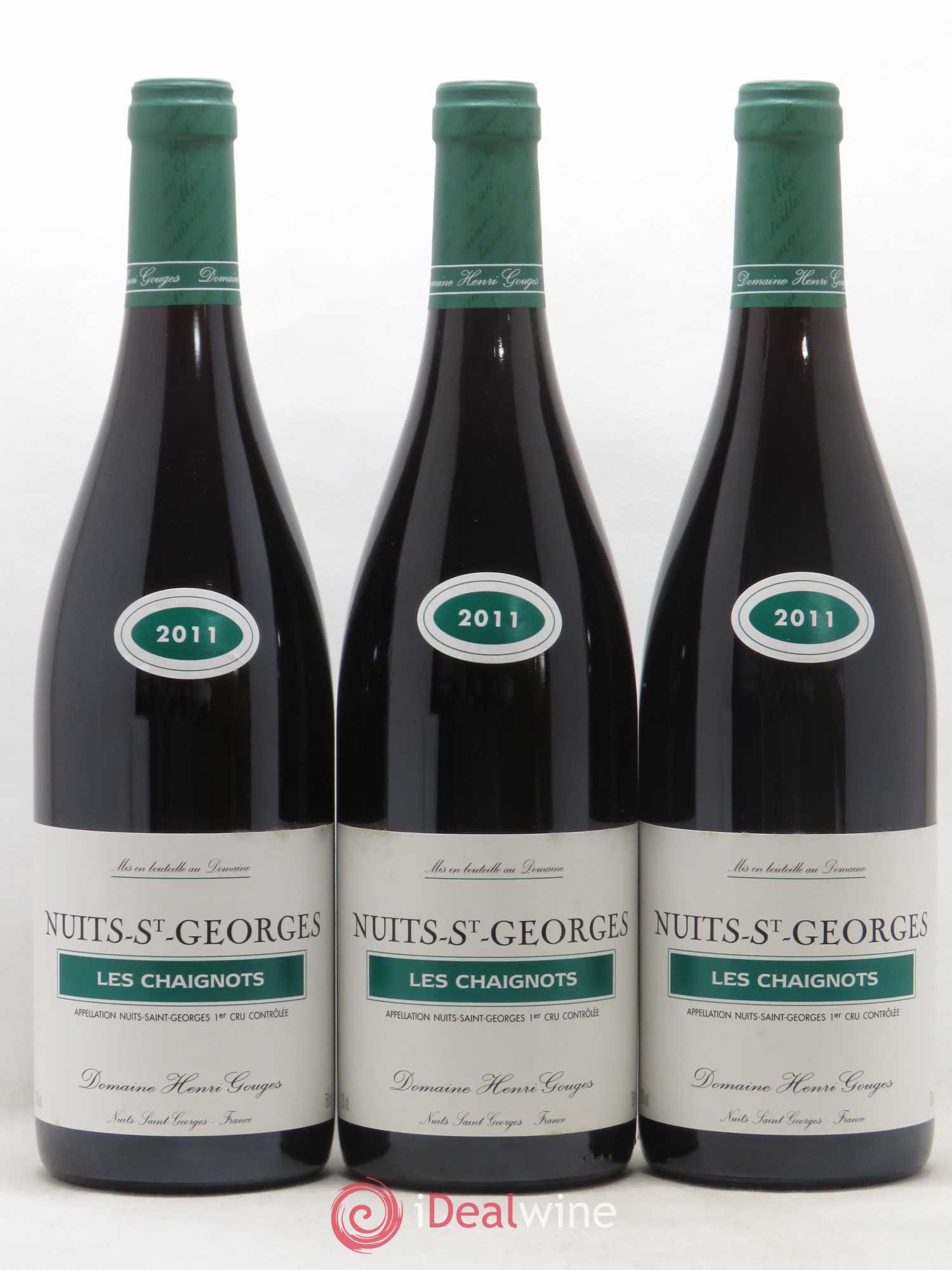 Nuits-Saint-Georges 1er Cru Les Chaignots Henri Gouges 2011 - Lotto di 3 bottiglie - 0