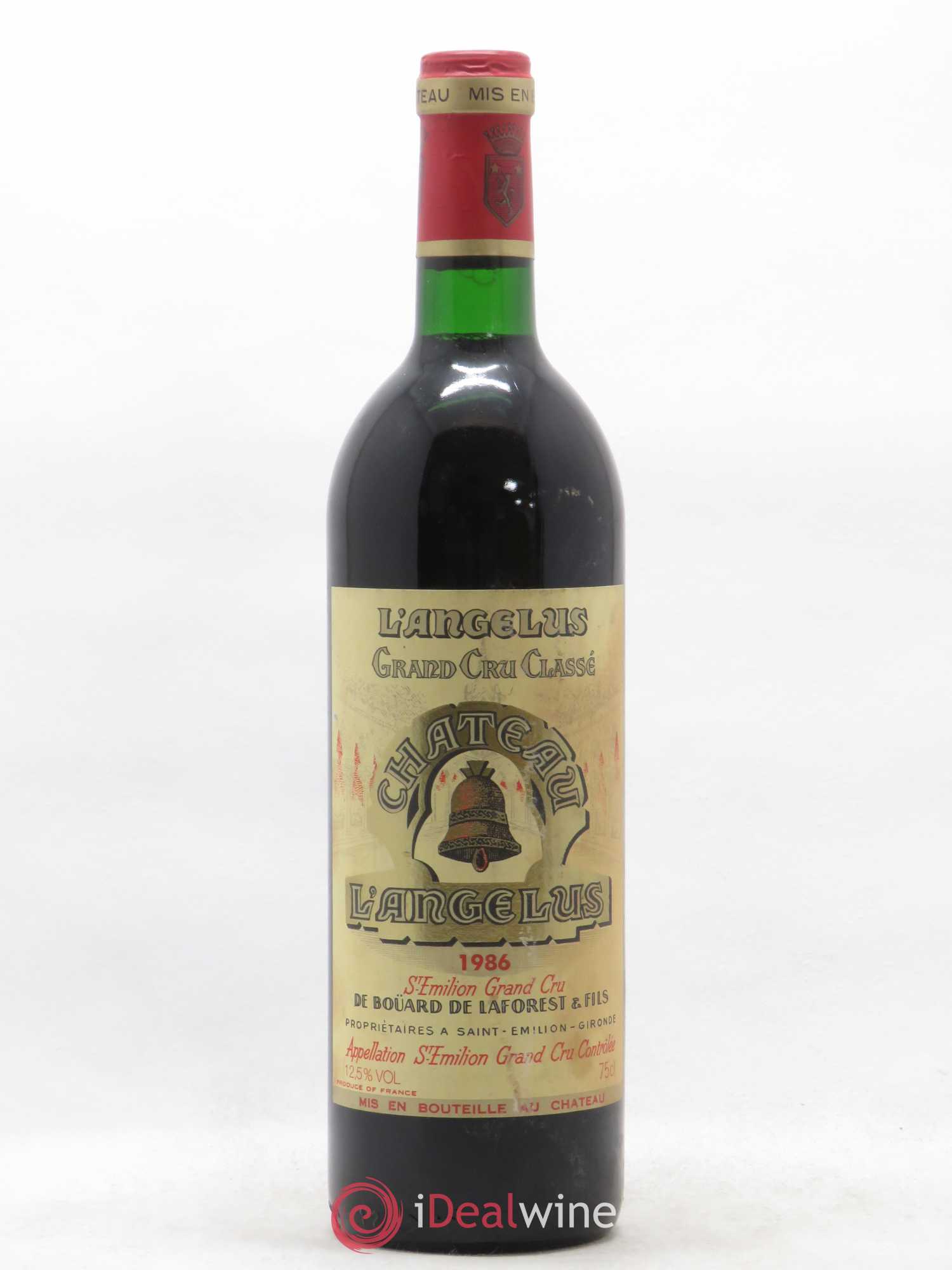 Château Angélus 1er Grand Cru Classé A 1986 - Lot de 1 bouteille - 0