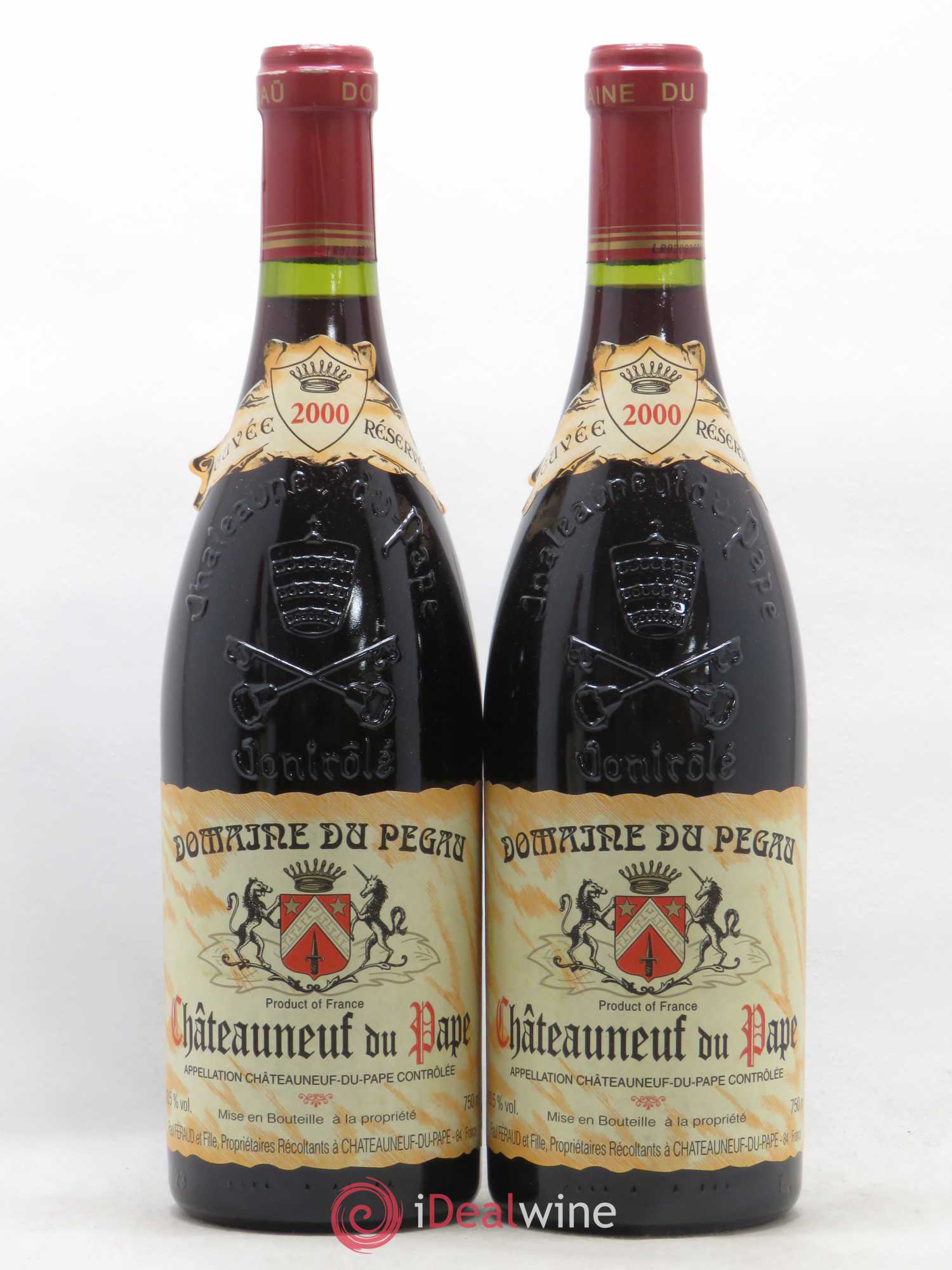 Châteauneuf-du-Pape Domaine du Pégau Cuvée Réservée Paul et Laurence Féraud 2000 - Lot de 2 bouteilles - 0