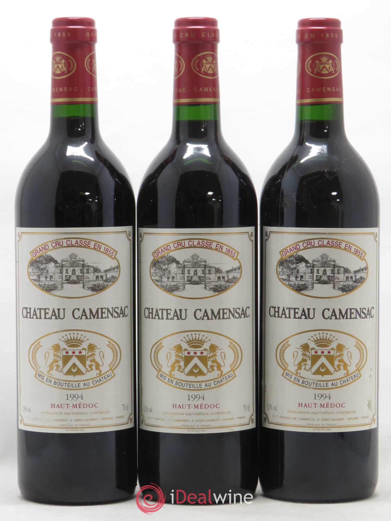 Château Camensac 5ème Grand Cru Classé 1994 - Lot de 3 bouteilles - 0