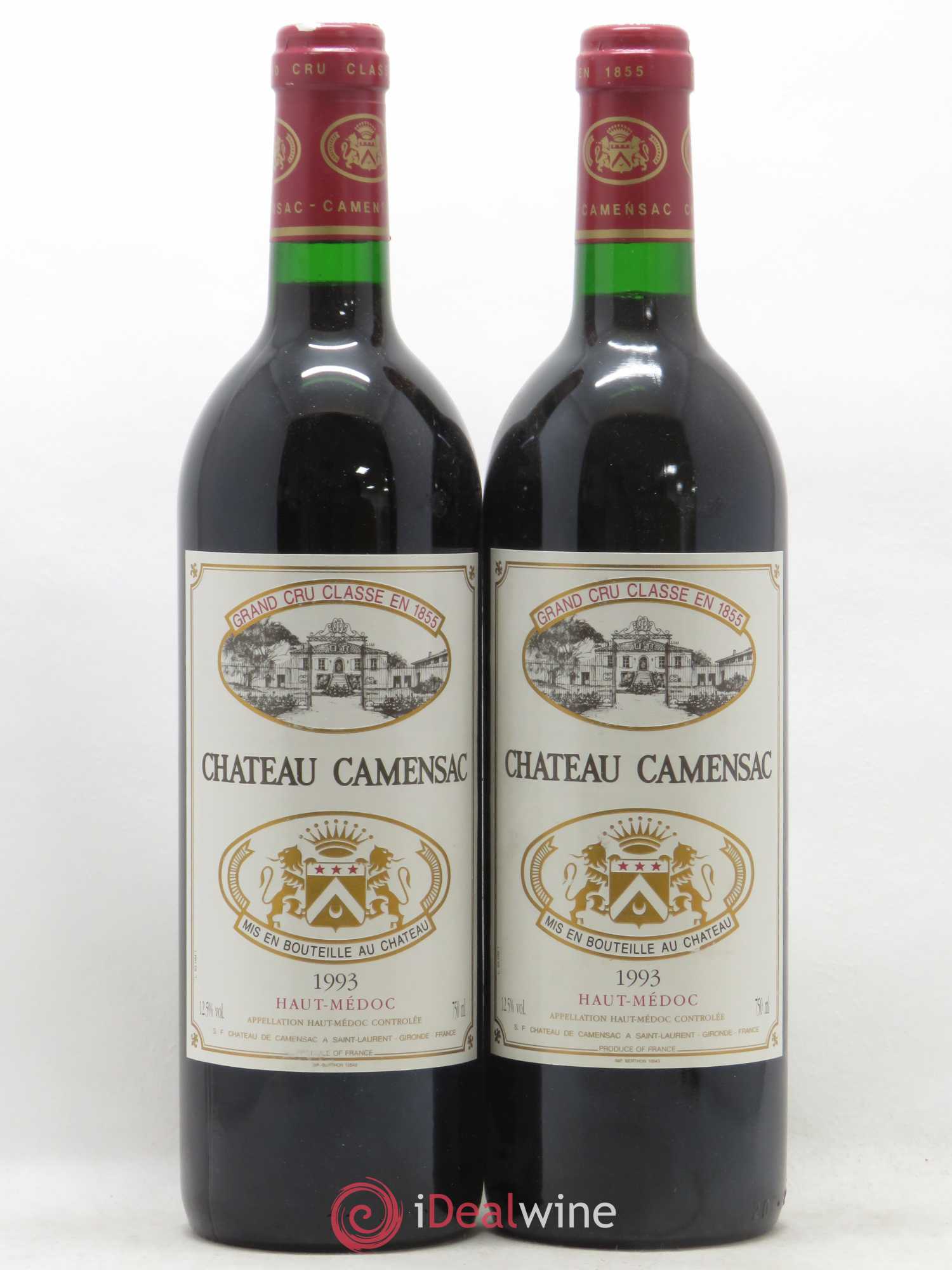 Château Camensac 5ème Grand Cru Classé 1993 - Lot de 2 bouteilles - 0