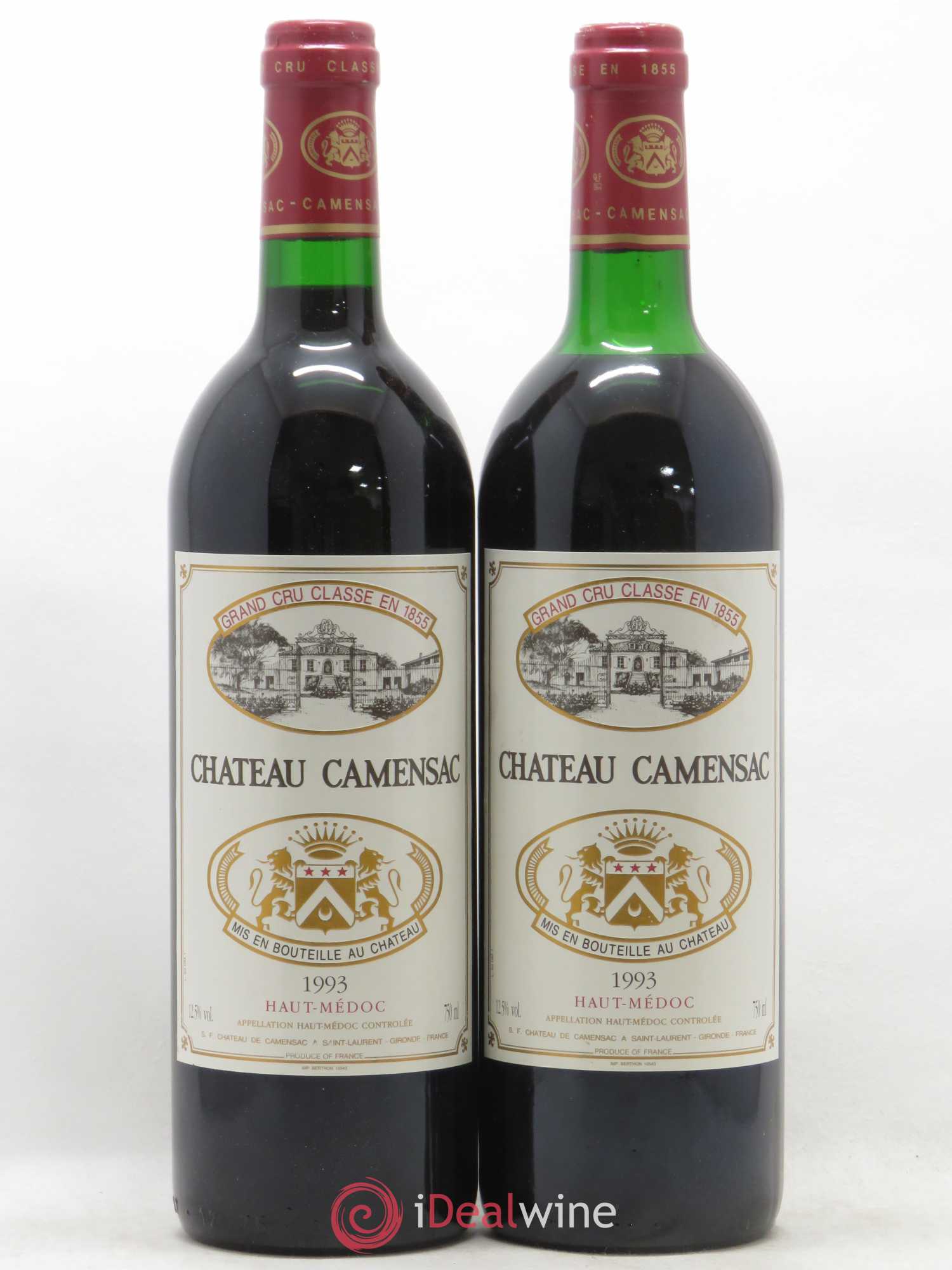 Château Camensac 5ème Grand Cru Classé 1993 - Lot de 2 bouteilles - 0