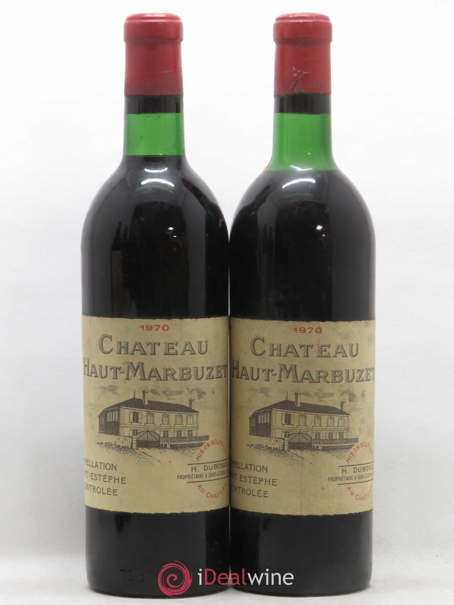 Château Haut Marbuzet 1970 - Lot de 2 bouteilles - 0