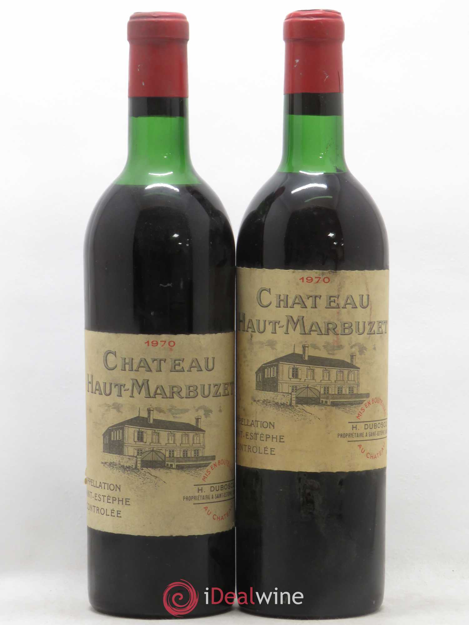 Château Haut Marbuzet 1970 - Lot de 2 bouteilles - 0